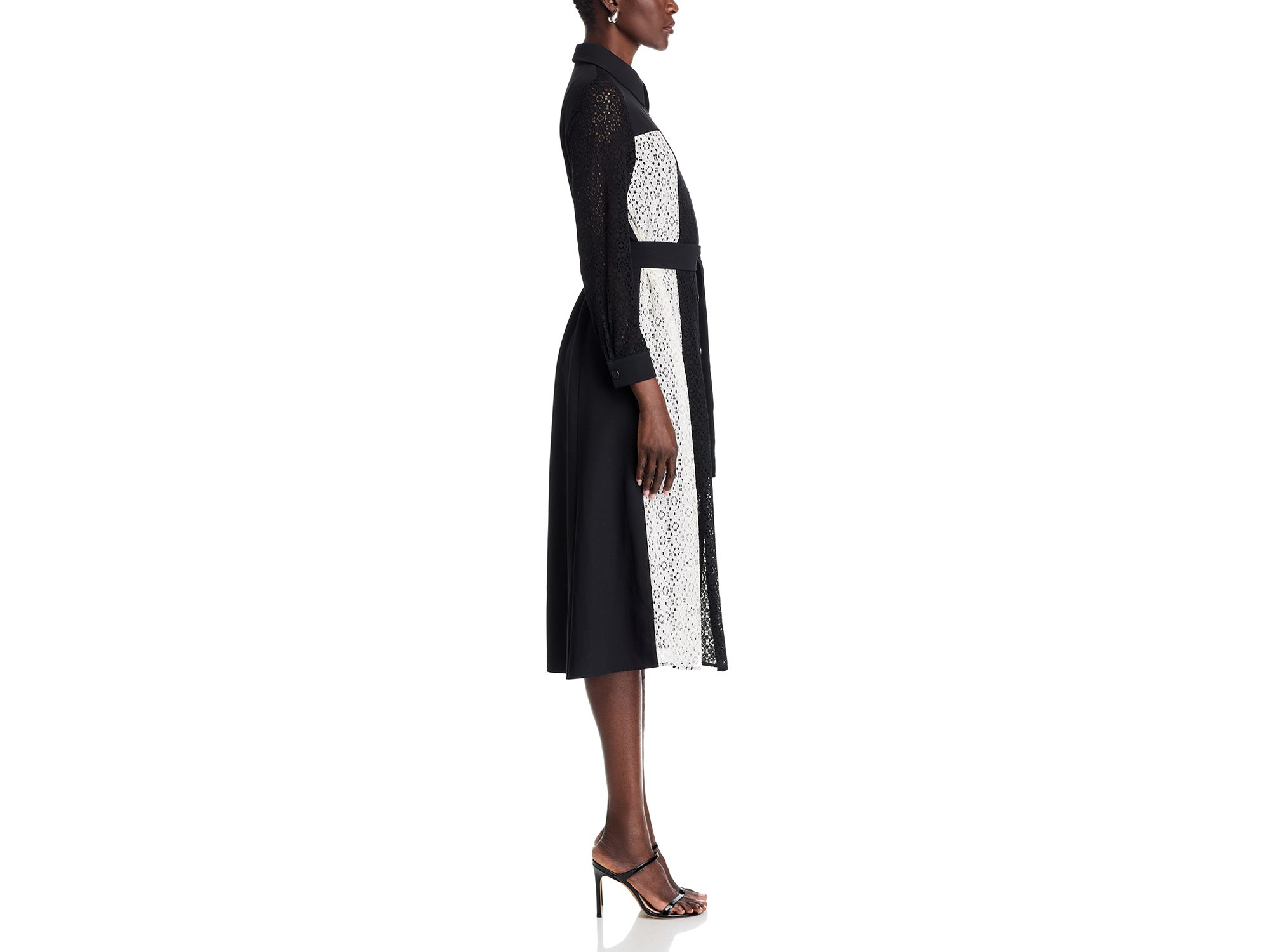 Color Blocked Lace Tailored Jacket Dress — Image 4