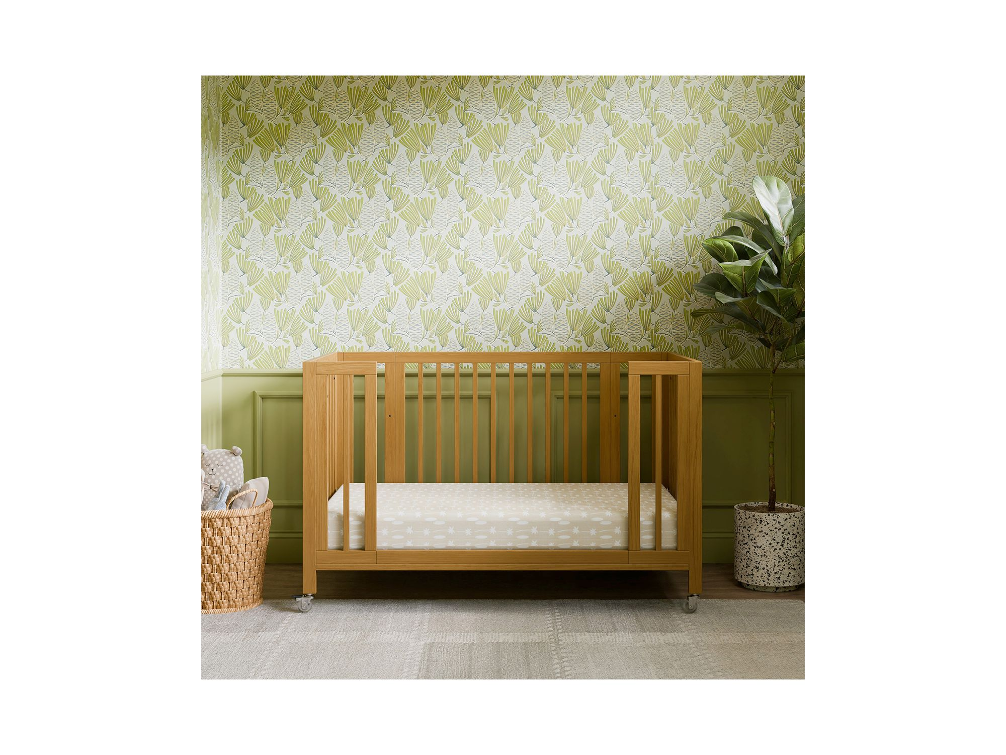 Rolli 9 in 1 Convertible All Stages® Crib with Bassinet & Toddler Bed Conversion Kits — Image 3