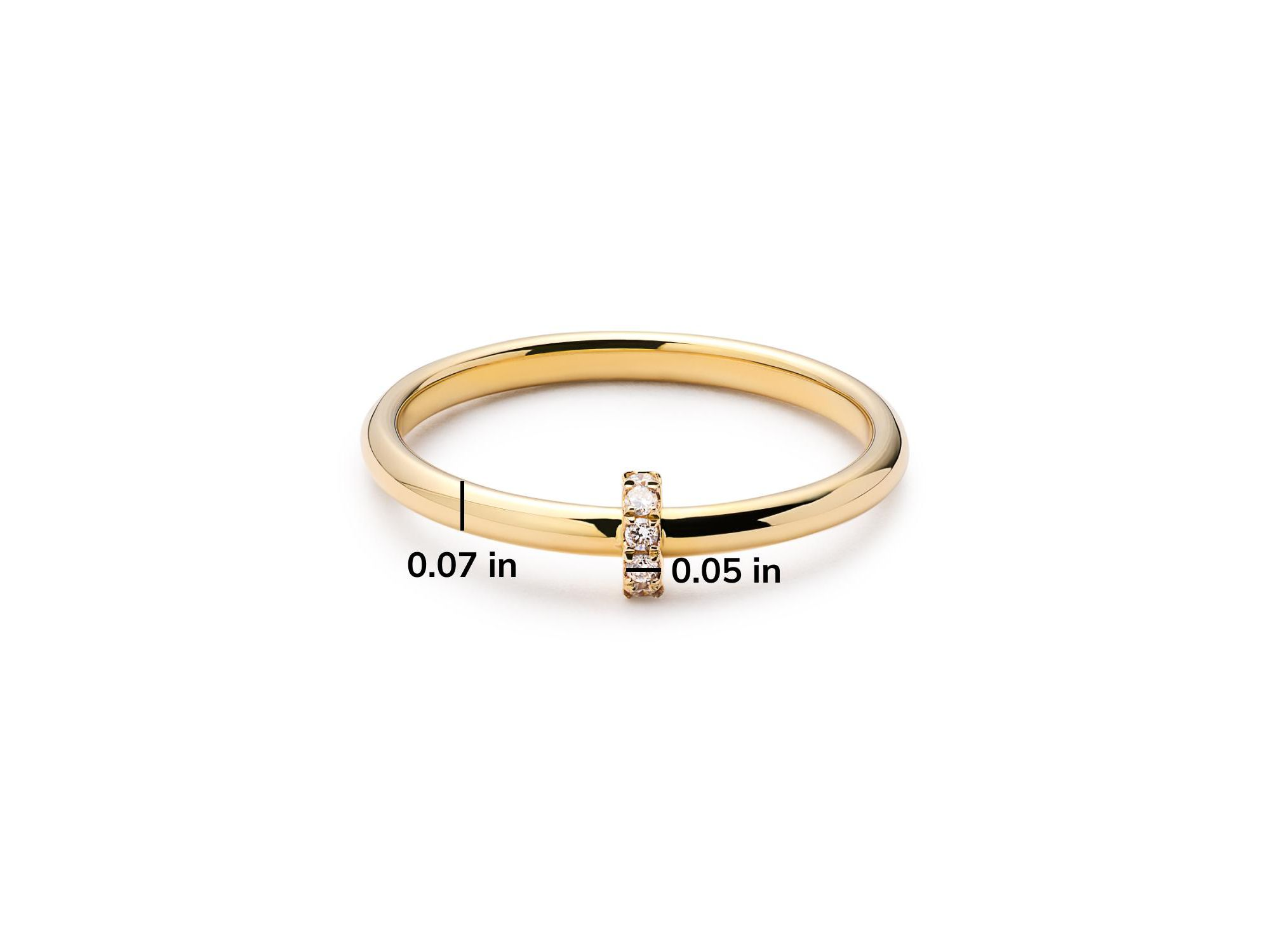 Solid Gold Lab Grown Diamond Link Ring — Image 6