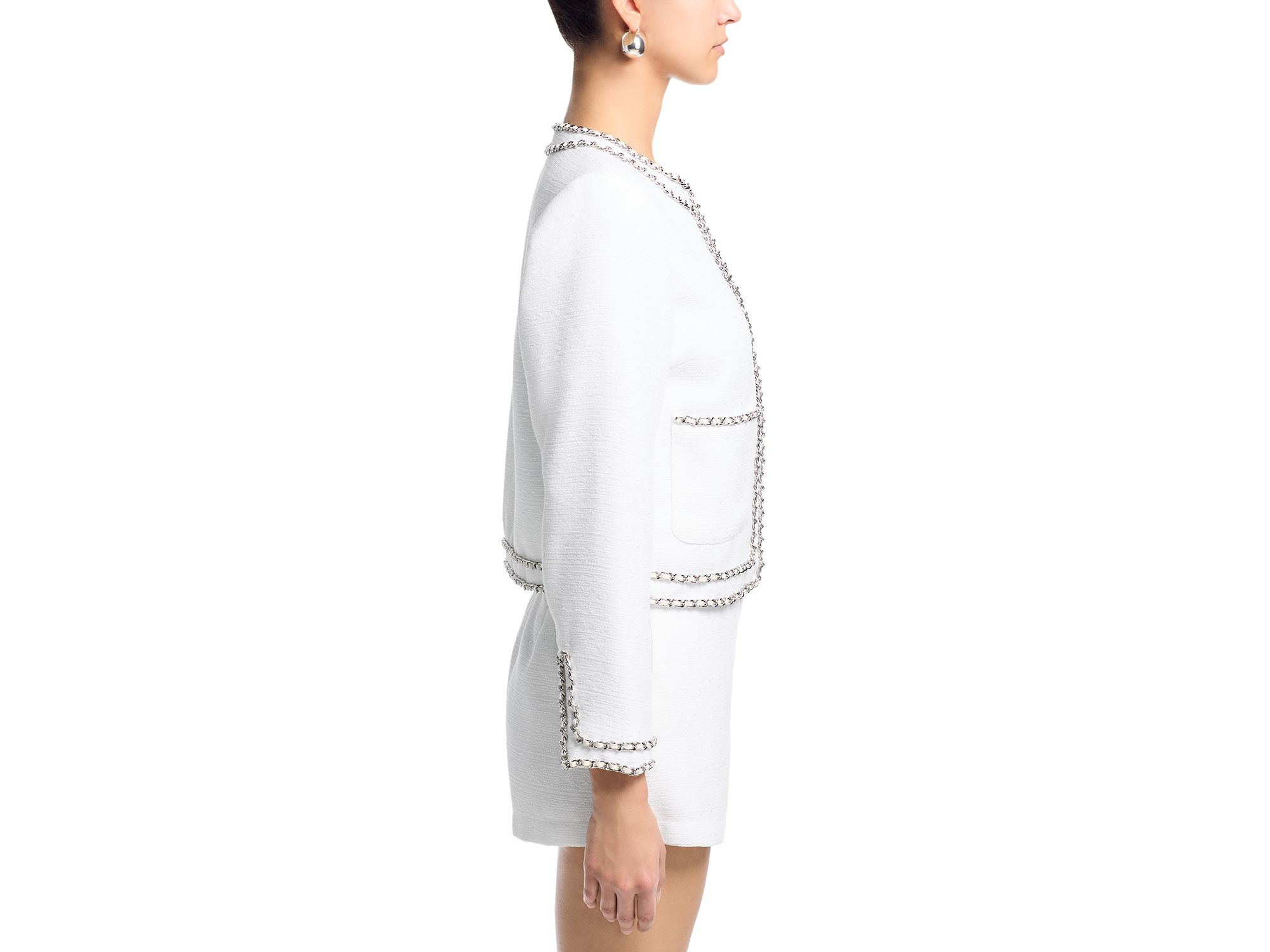 Chain Trim Tweed Jacket & Chain Trim Tweed Shorts - Exclusive — Image 7