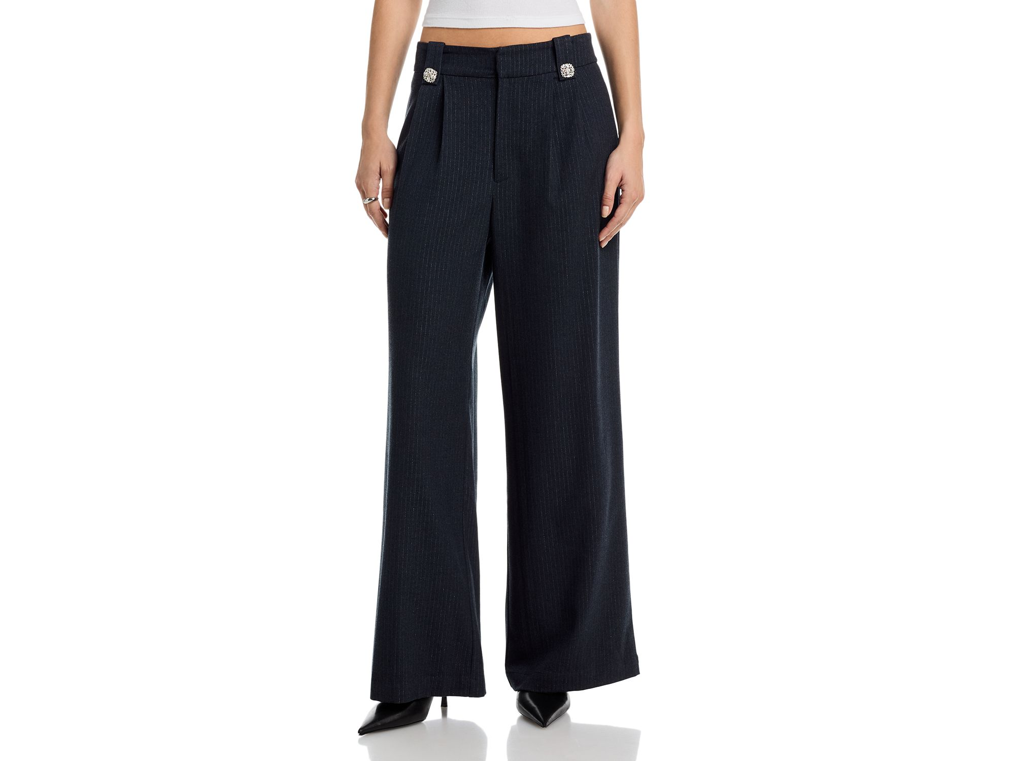 Pinstripe Rhinestone Button Vest & Pinstripe Rhinestone Button Pants - Exclusive — Image 7