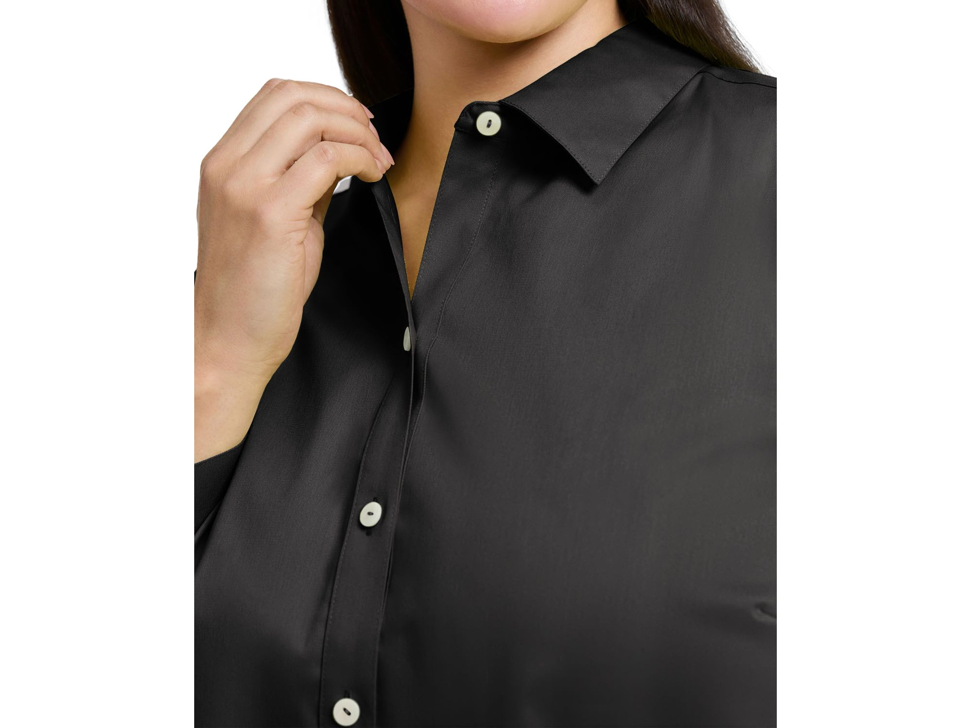 Scarlett Long Sleeved Matte Sateen Shirt — Image 3