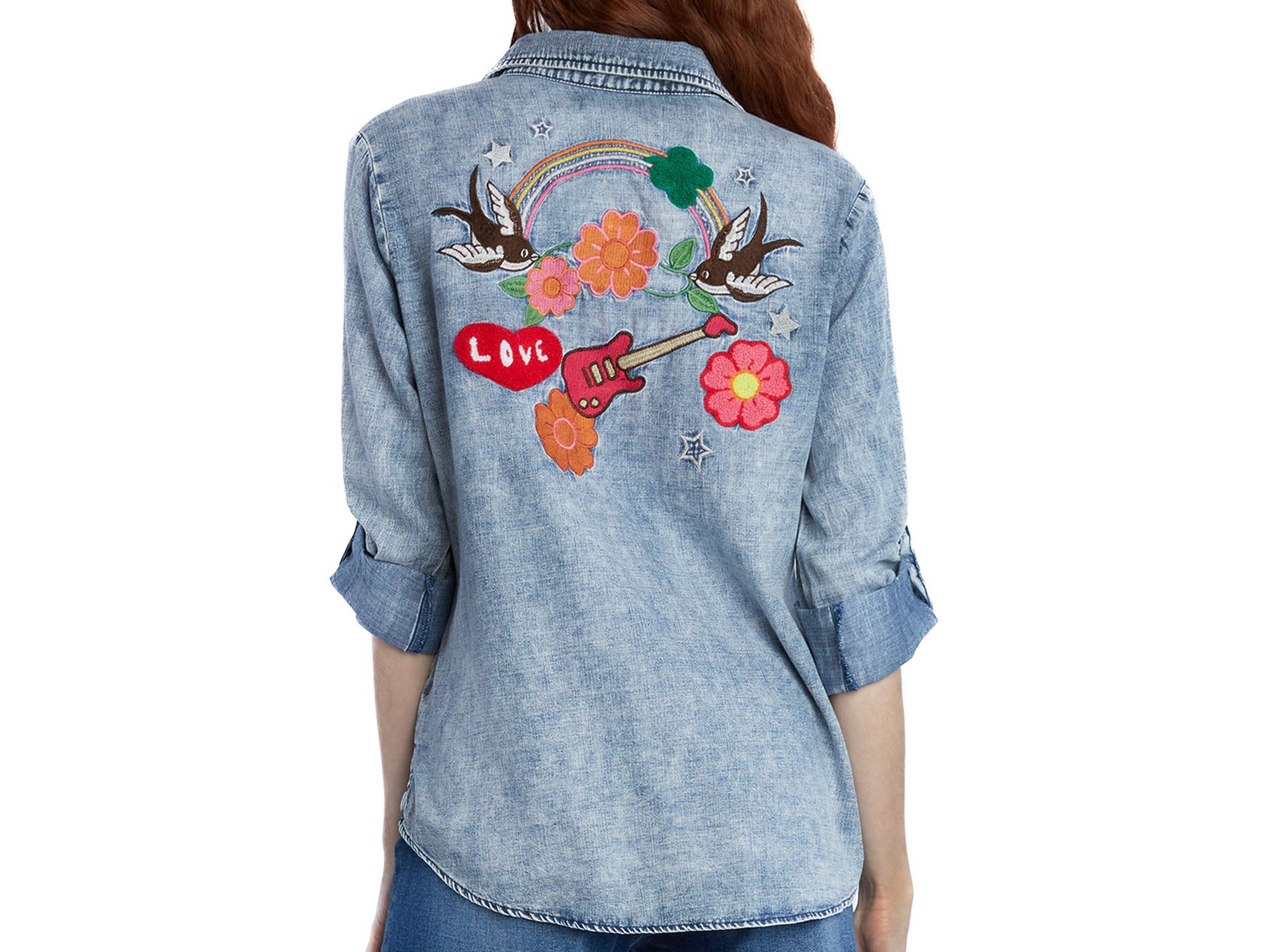 Birds of a Feather Denim Shirt — Image 3