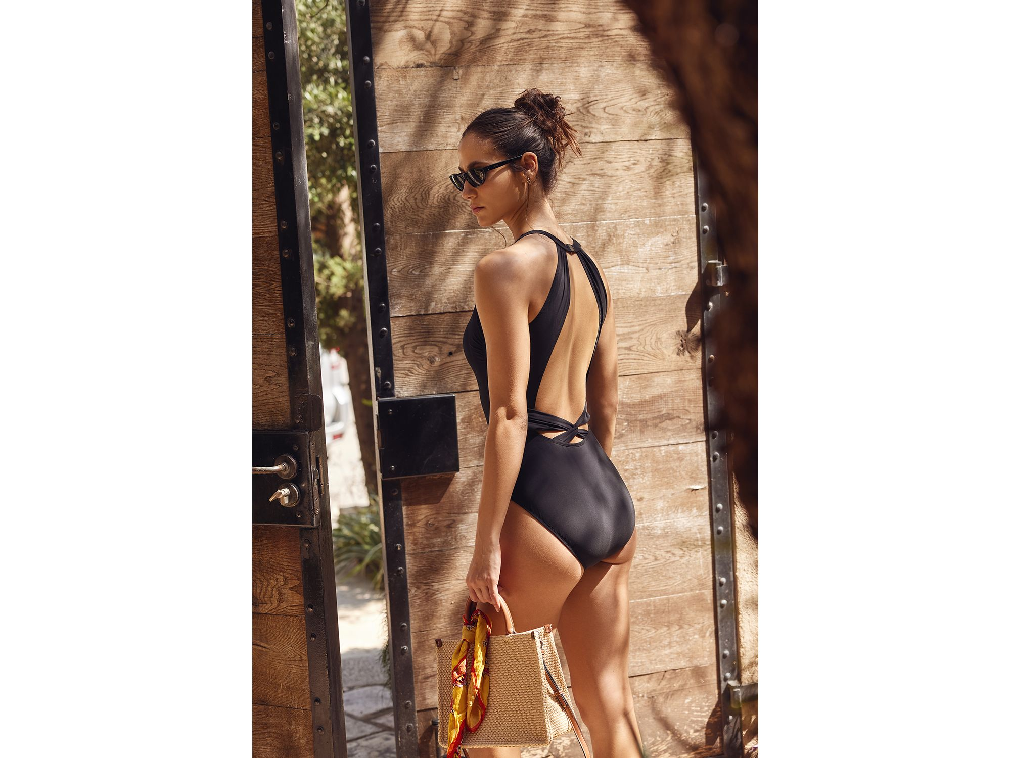 Tutti Frutti High Neck Keyhole Back One Piece Swimsuit — Image 3