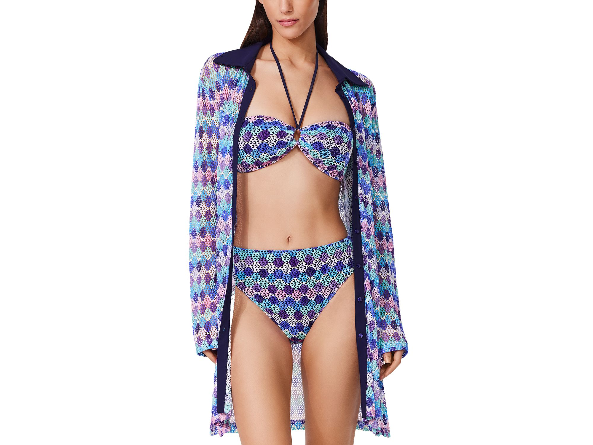 Retro Riviera High Waist Bikini Bottom — Image 6