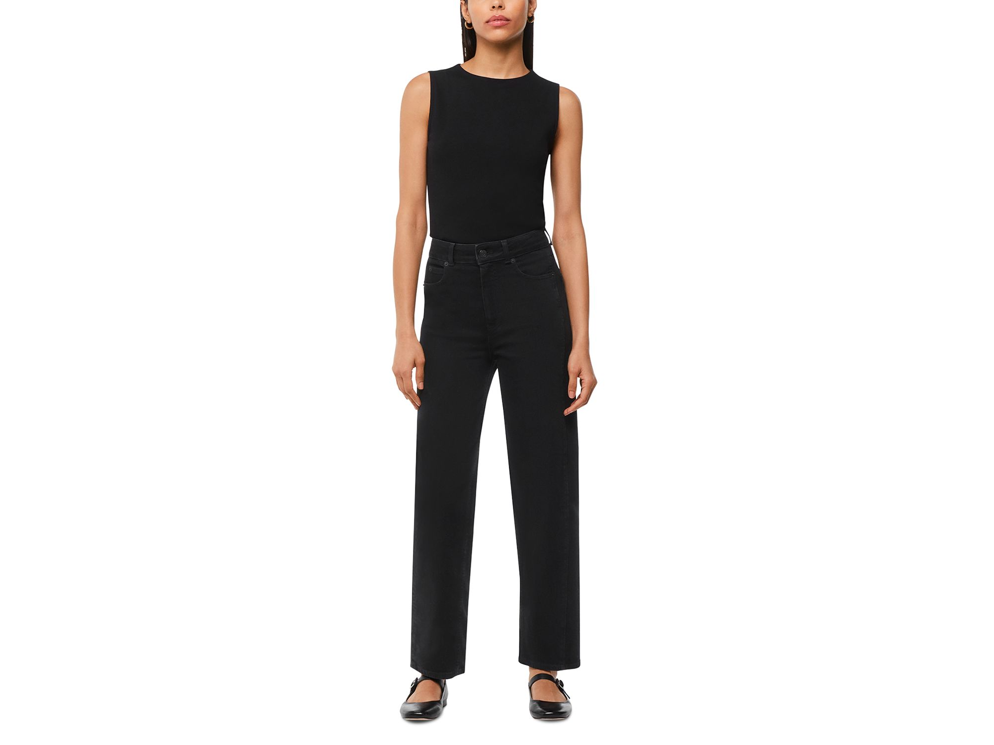 High Waist Barrel Jeans in Black — Image 5