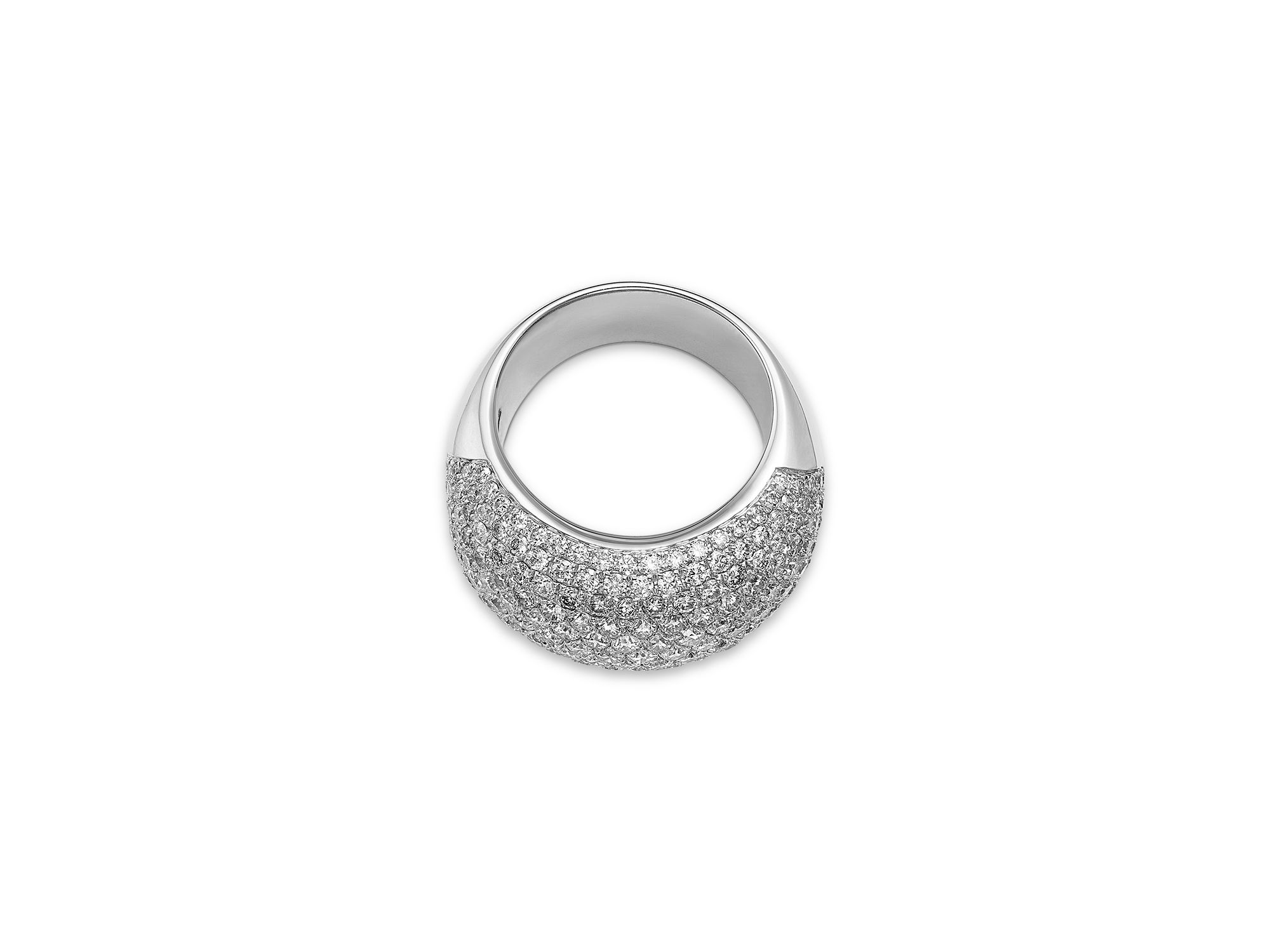 14K White Gold Diamond Pavé Ring, 3.5 tcw — Image 3