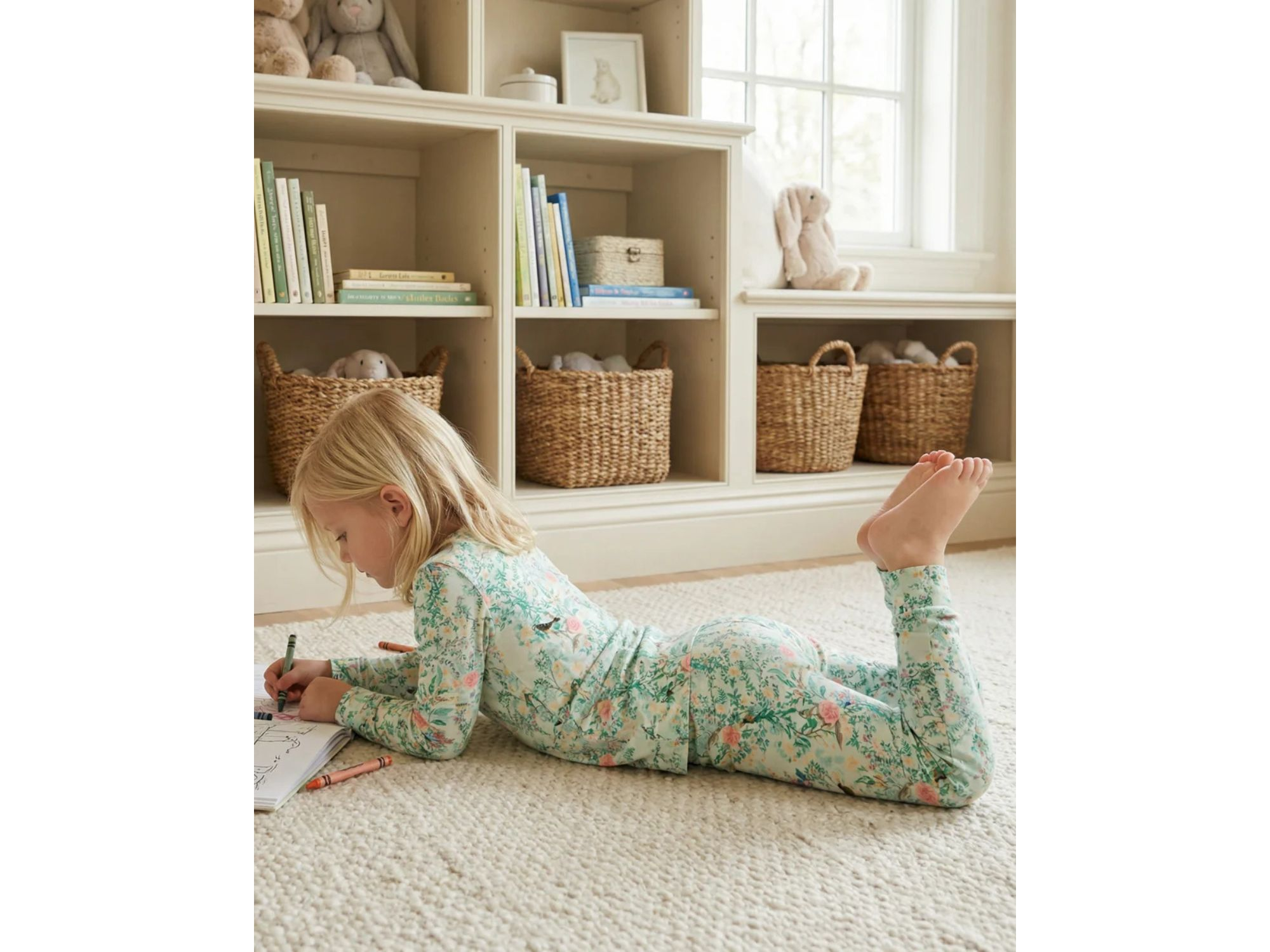 Girls' Sage Blossom Pajama Set - Baby, Little Kid — Image 3
