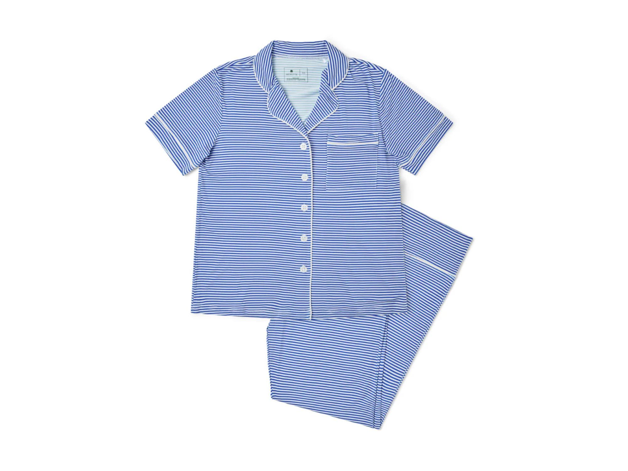 Cobalt Stripe Bamboo Pajama Set — Image 3