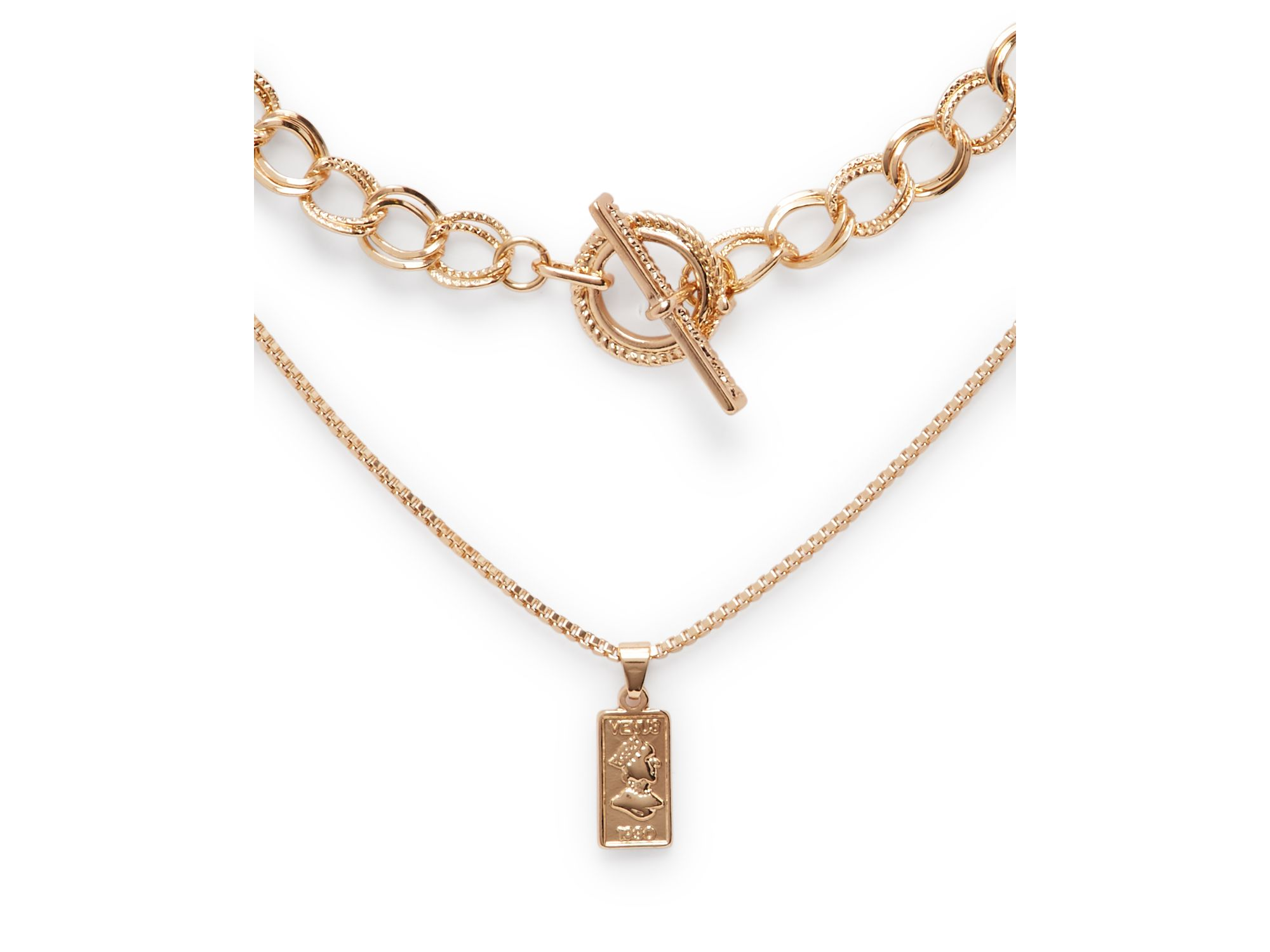 Four-Layer Coin Pendant Necklace, 18" - Exclusive — Image 3