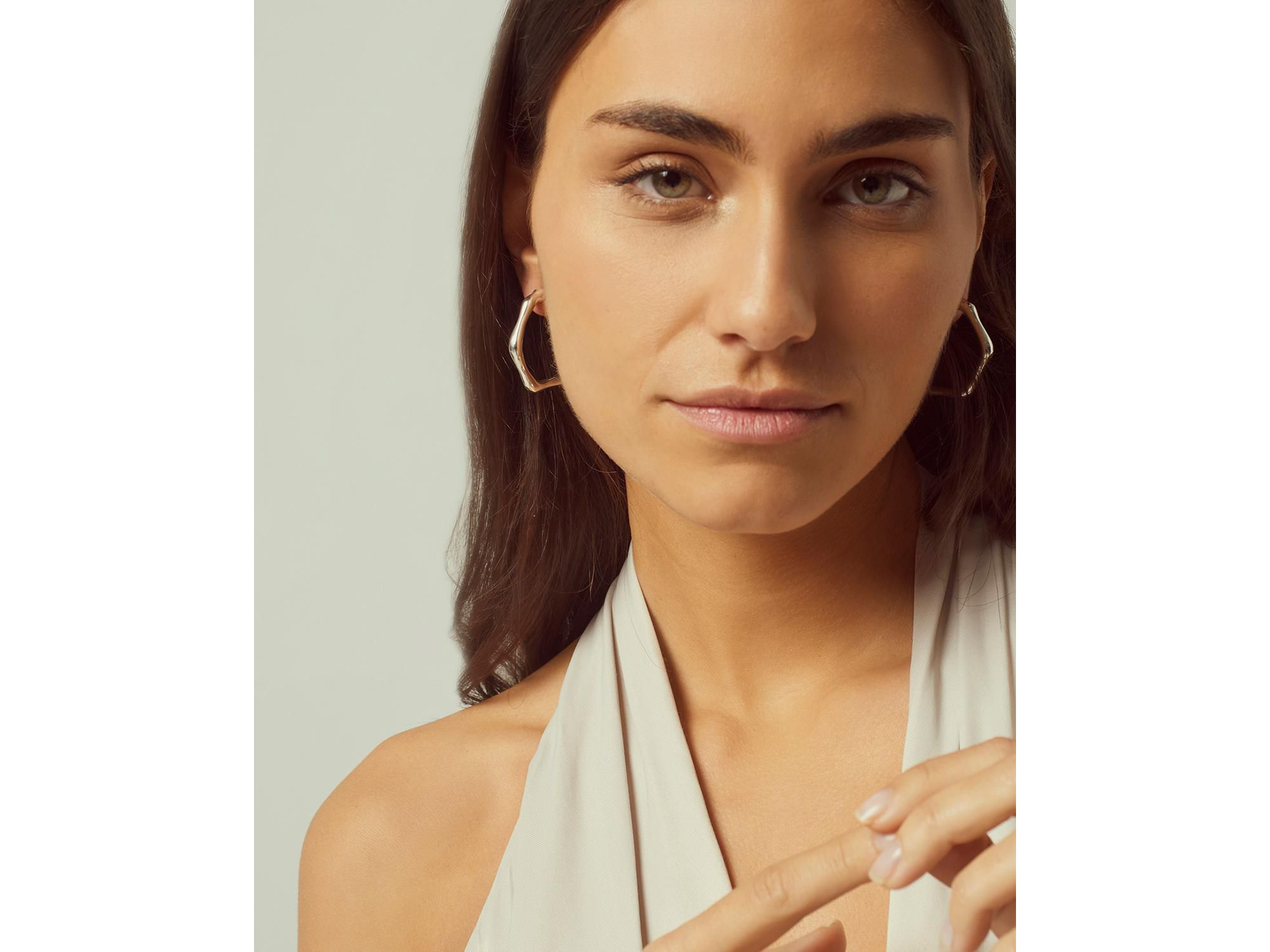 Bamboo Hoop Earrings — Image 3