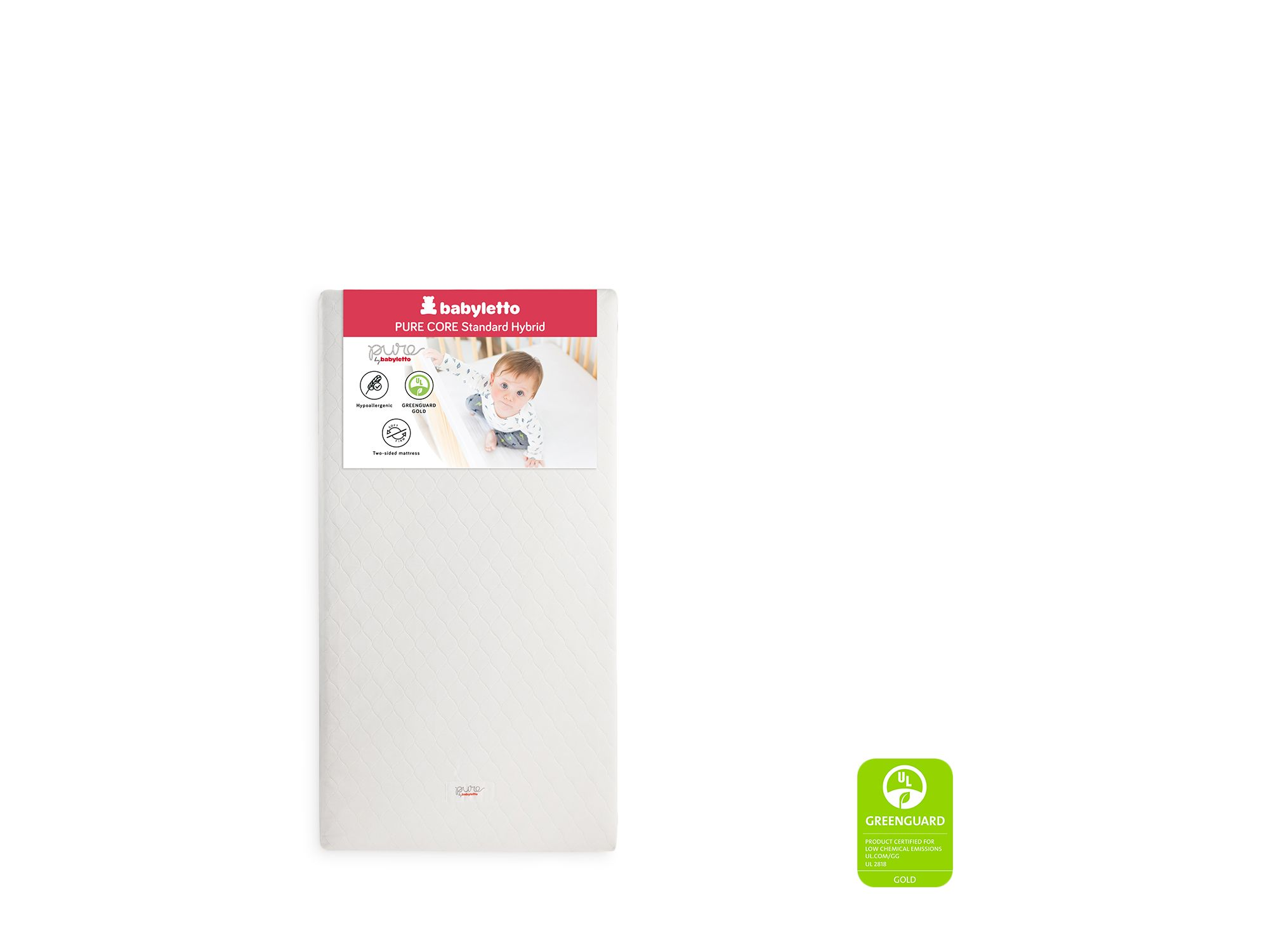 Pure Core 2-Stage Crib Mattress with Hybrid Waterproof Cover — Image 6