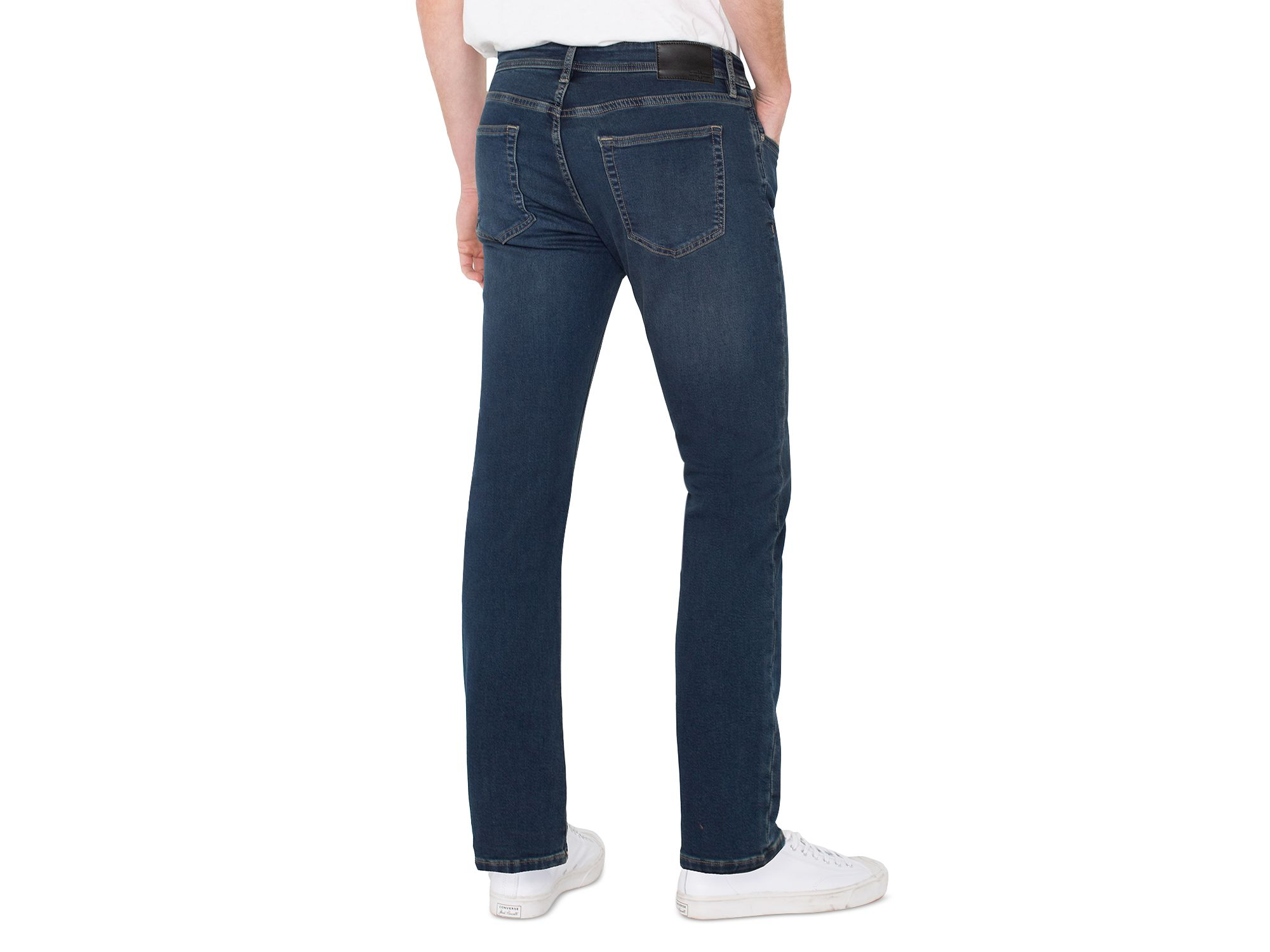 Kingston Slim Straight French Terry Jeans in Rainier — Image 3