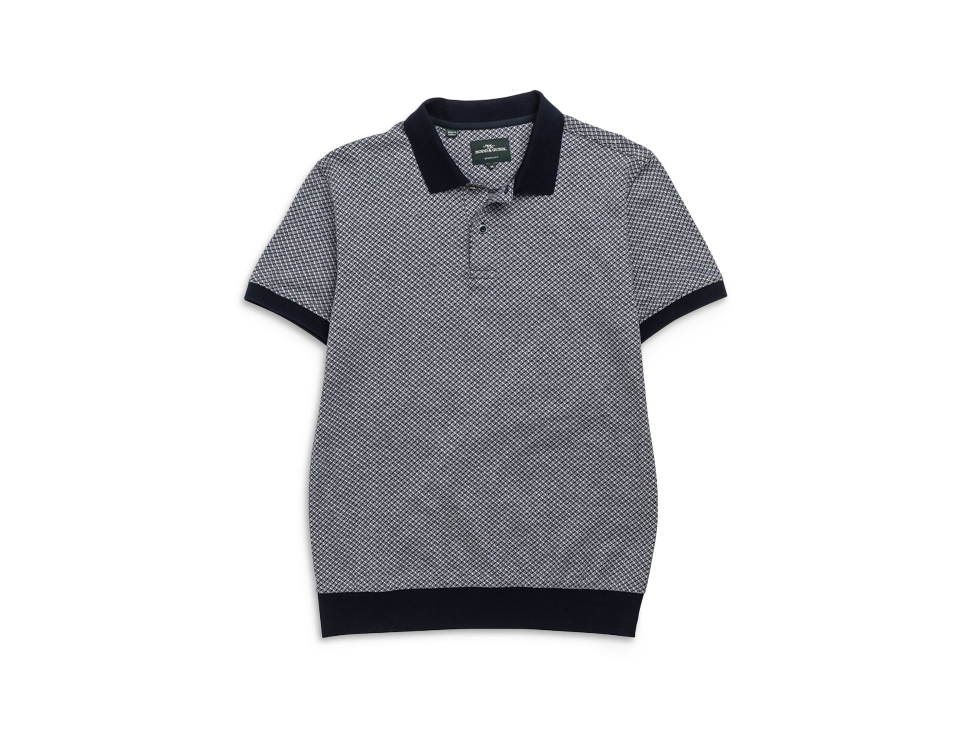 Leeson Cotton Geo Sports Fit Polo Shirt — Image 4