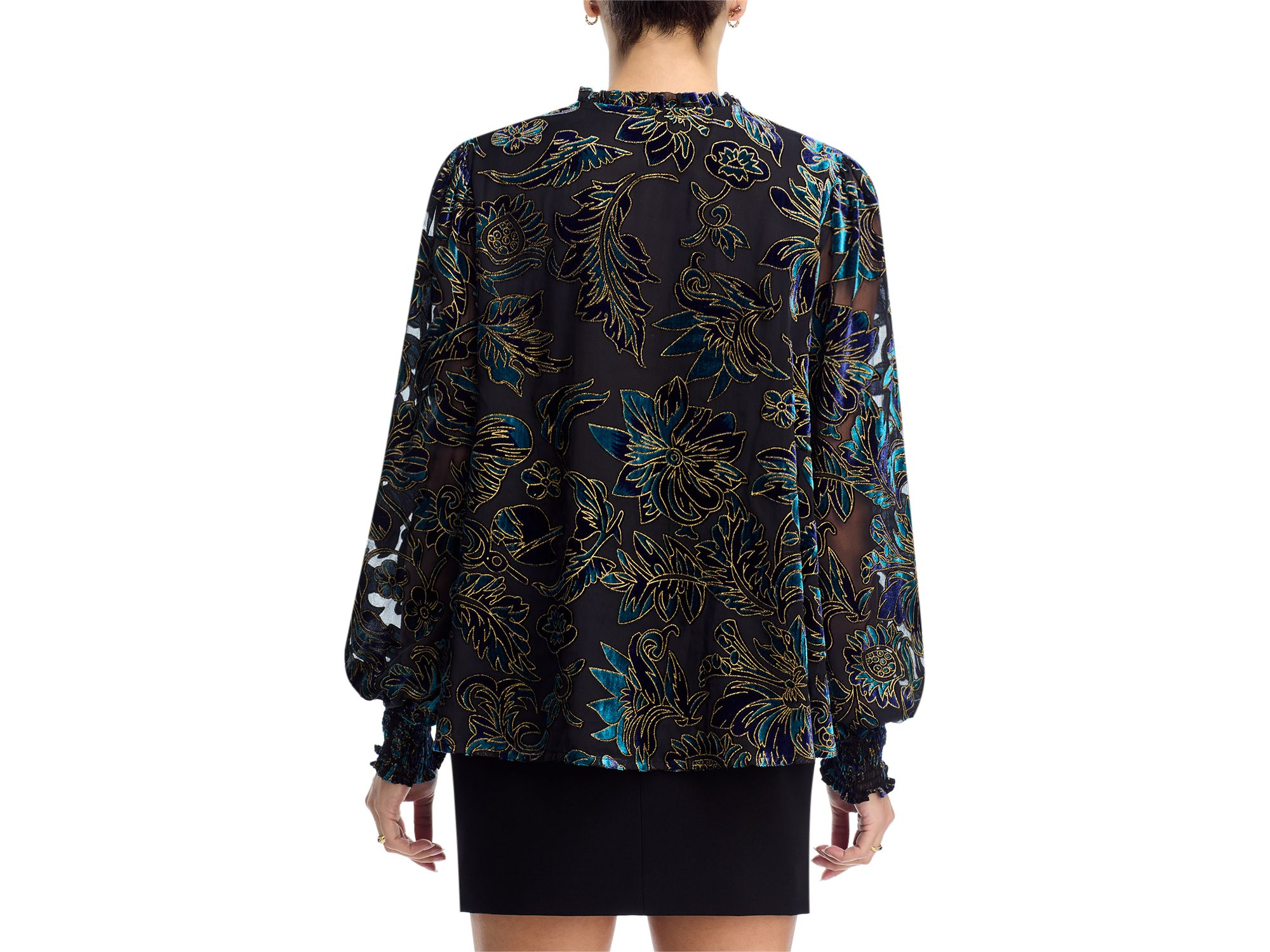 Velvet Burnout Boho Blouse - Exclusive — Image 3