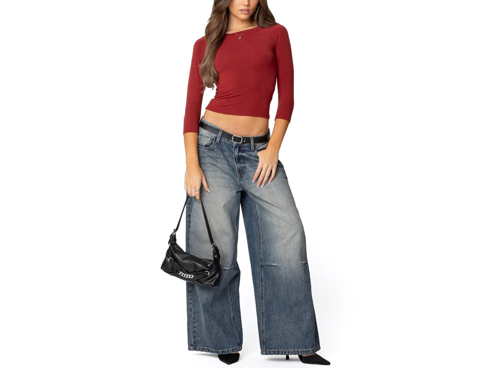 Mary Quarter Sleeve Wide Neck Top — Image 3