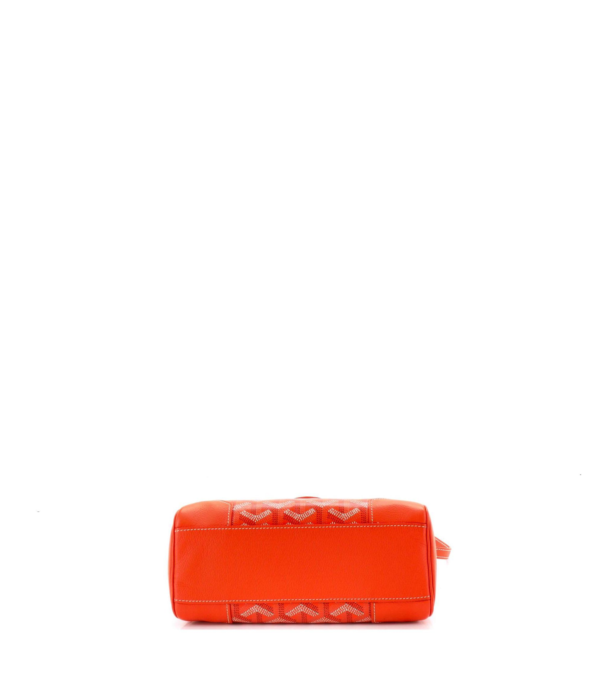 Mini Saigon Top Handle Bag Coated Canvas with Leather — Image 5