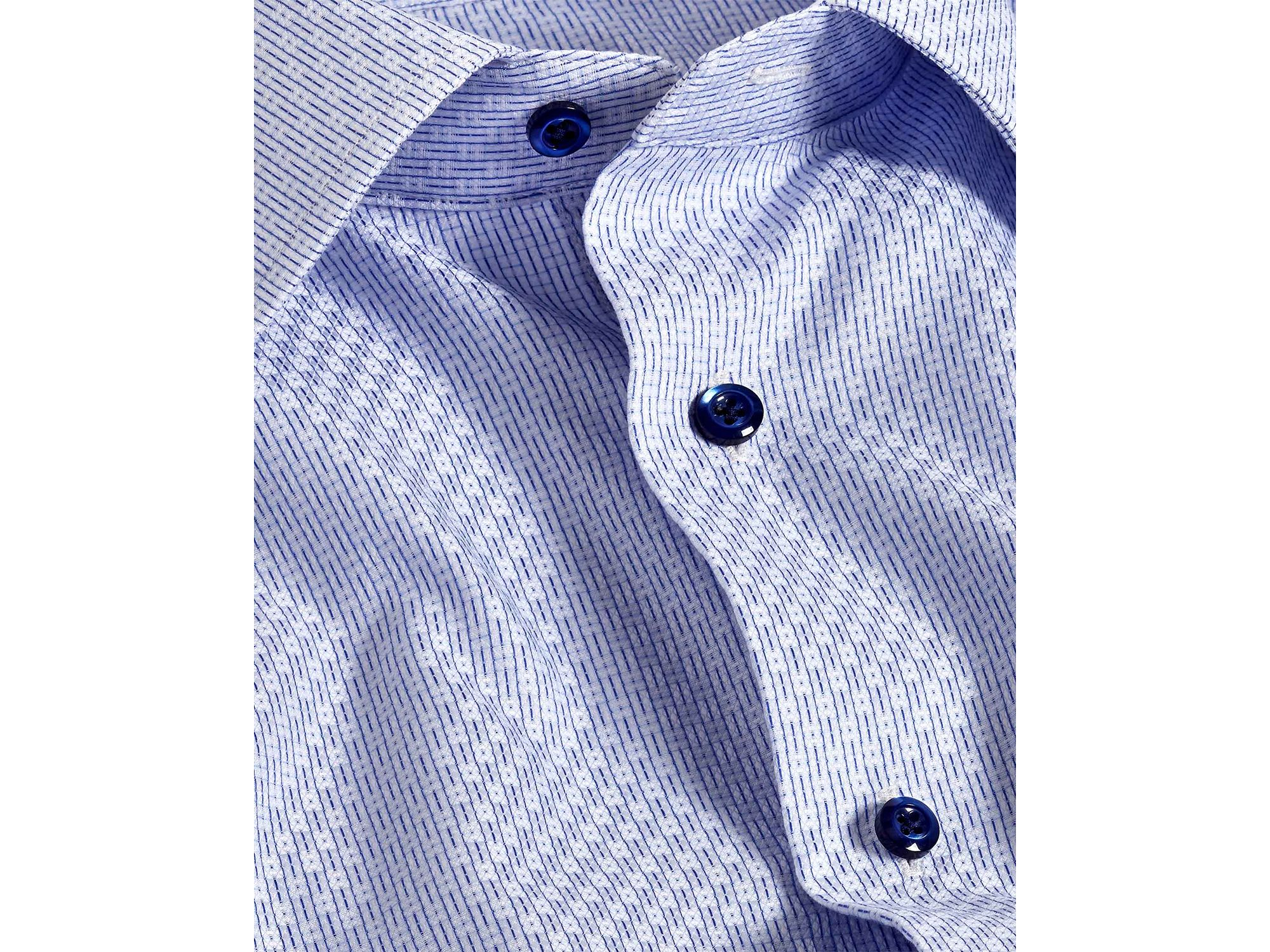 Trim Fit Printed Dobby Dress Shirt — Image 3