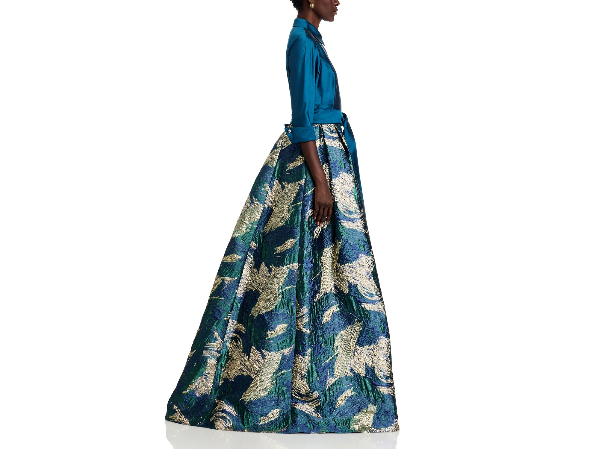 Taffeta Jacquard Shirt Gown — Image 4