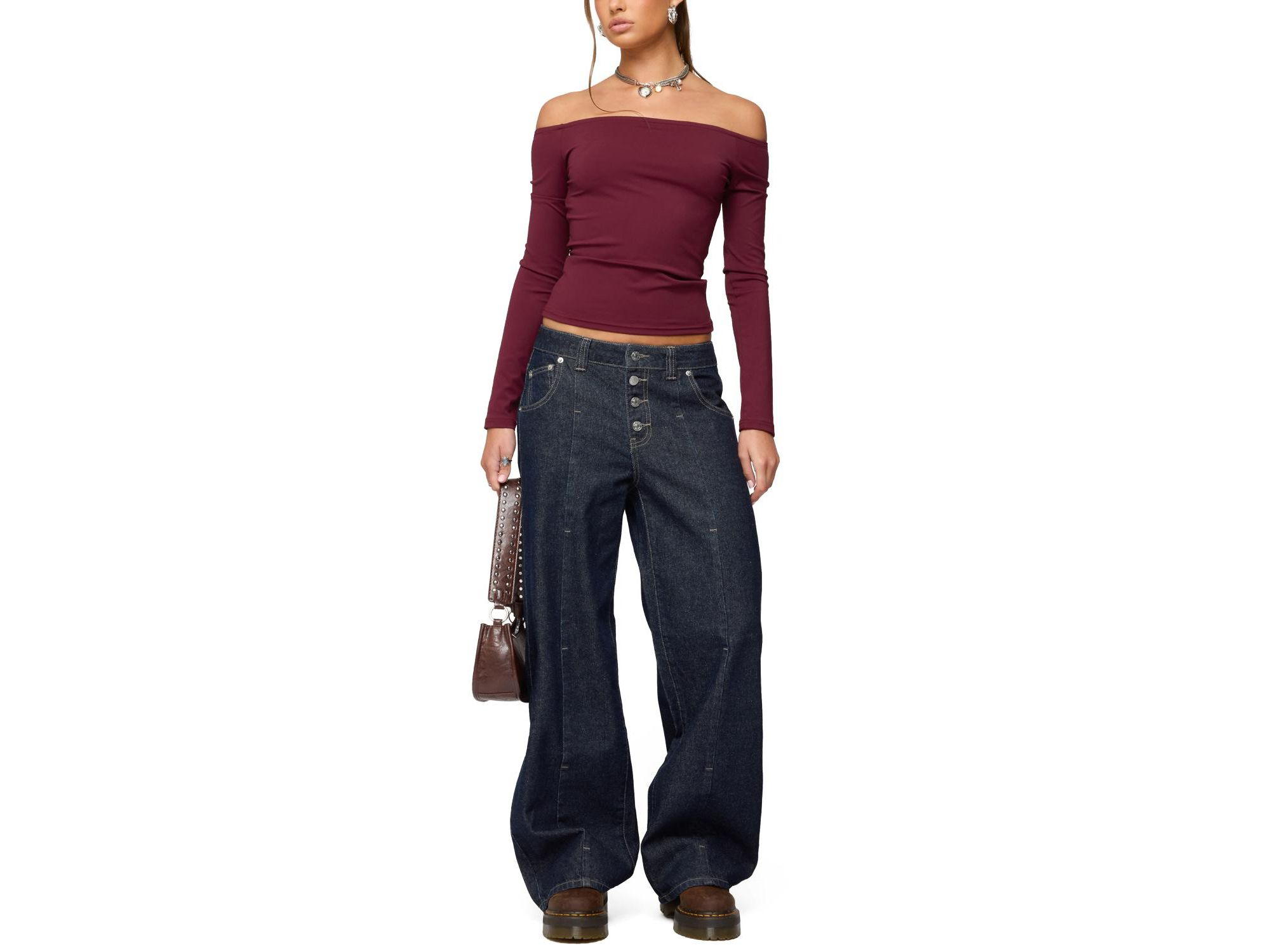 Katie Off Shoulder Long Sleeve Top — Image 5