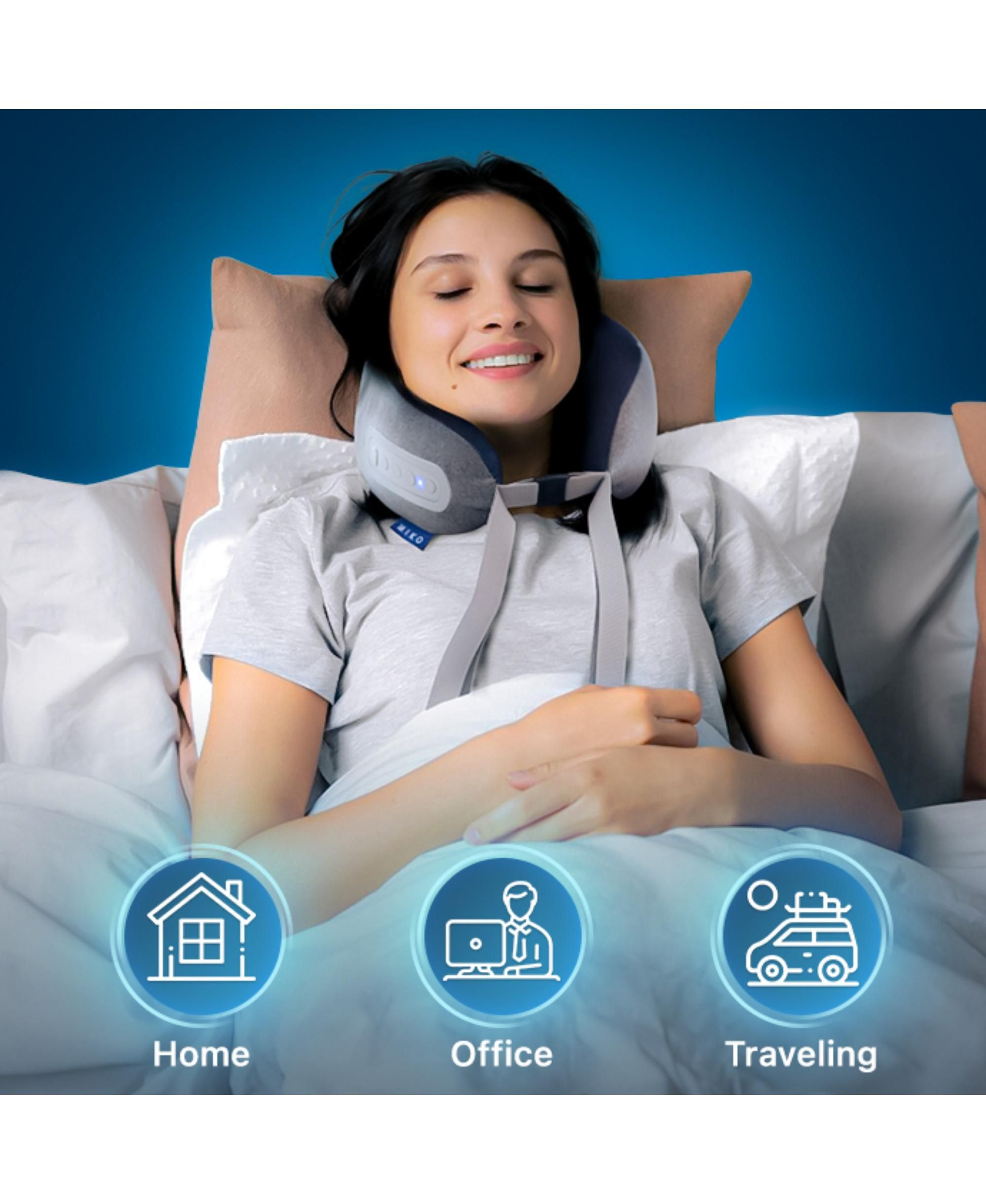 Snug Neck Massage Pillow with Memory Foam & Heat — Image 6