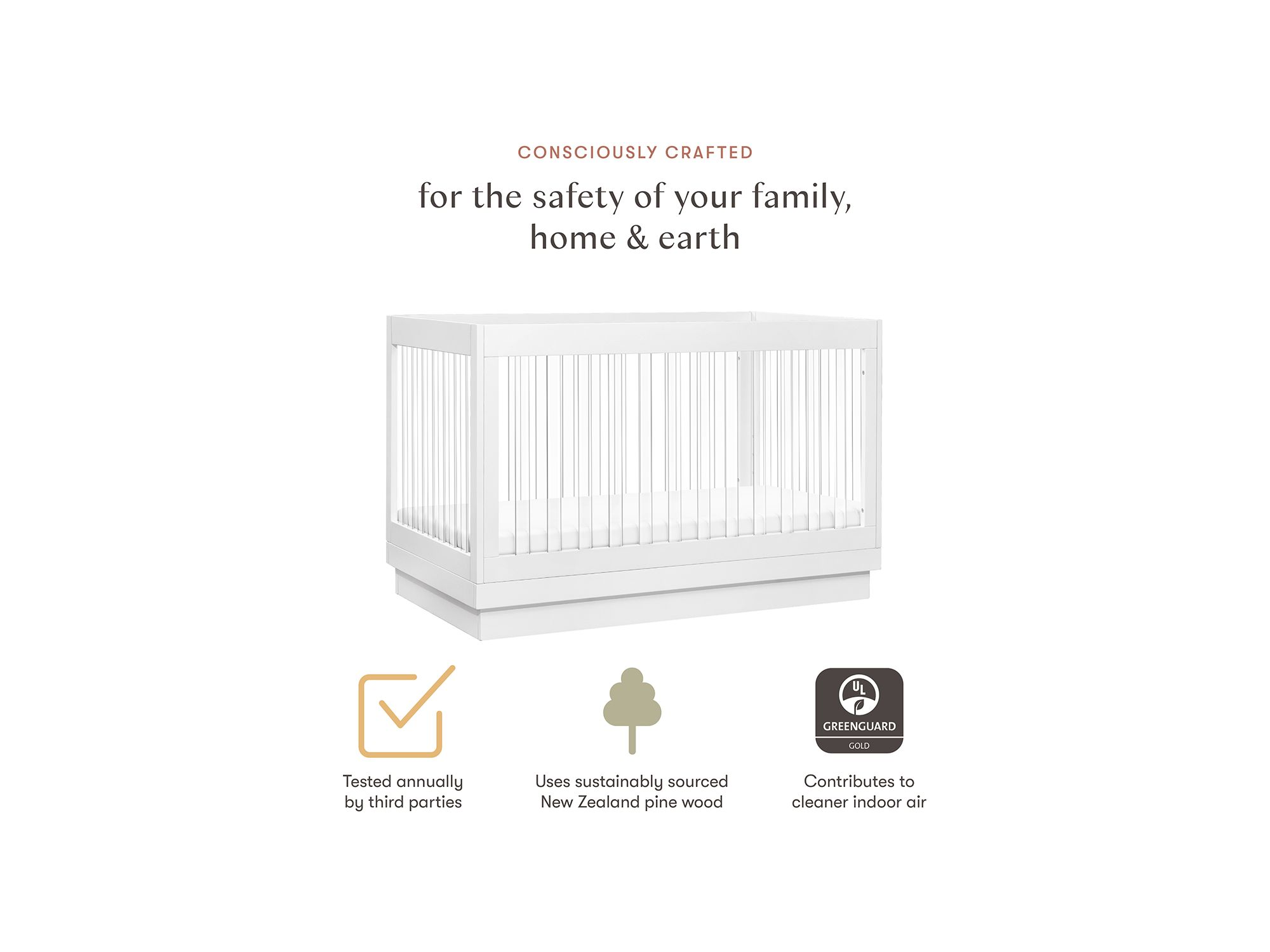 Harlow Acrylic 3-in-1 Convertible Crib — Image 11