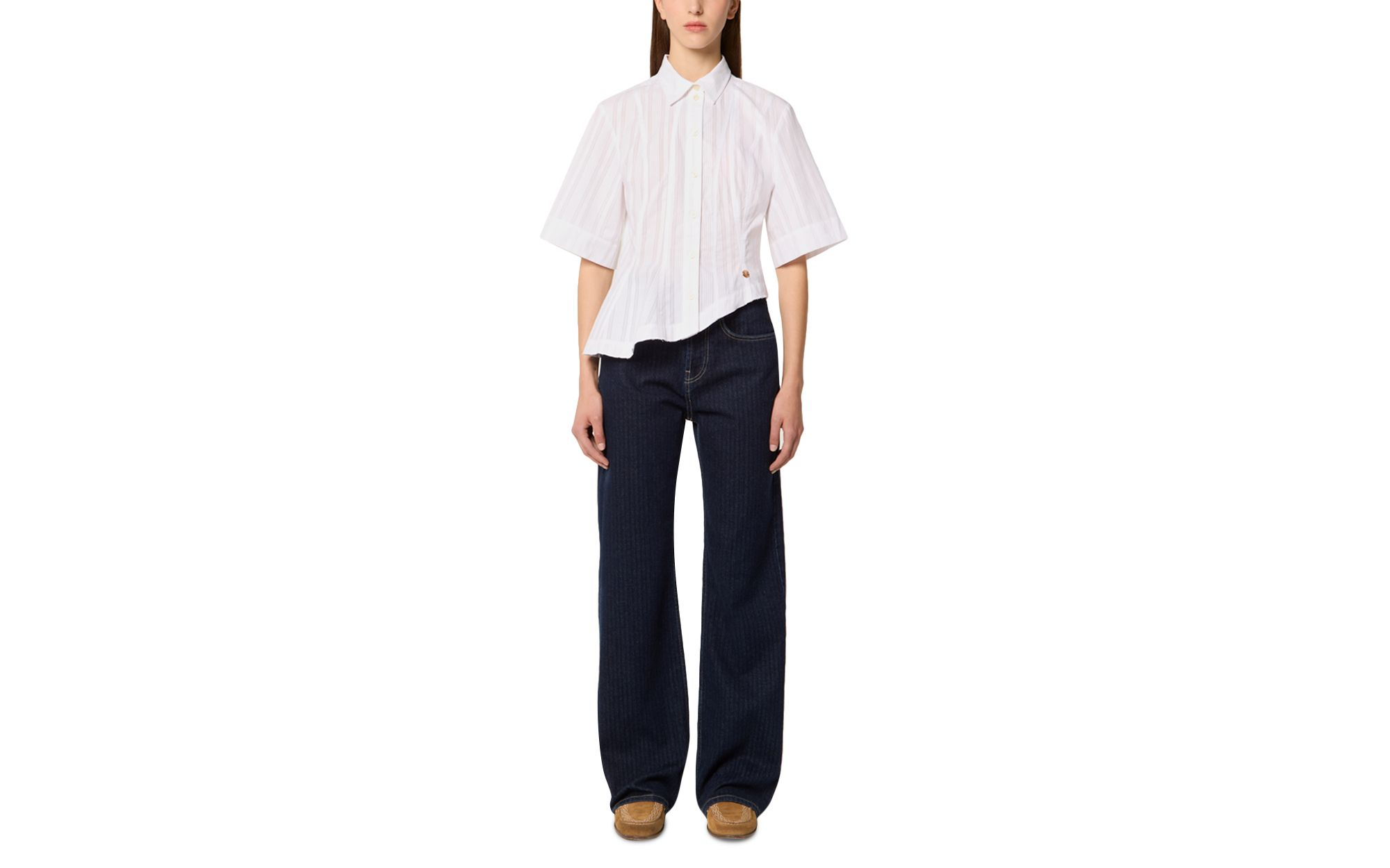 Shirt with Asymmetric Cutout — Image 6