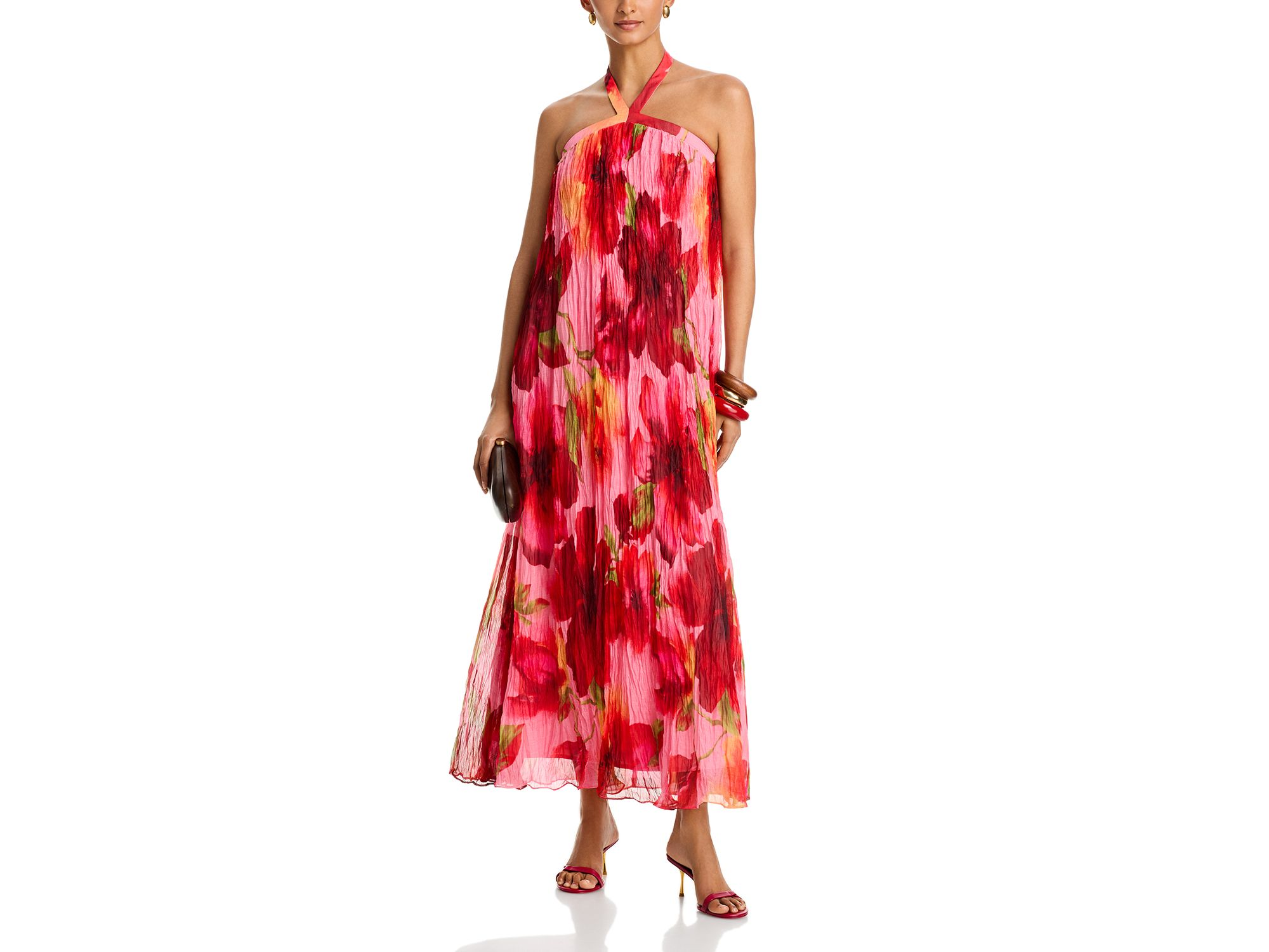 Floral Strapless Tiered Maxi Dress - Exclusive — Image 3