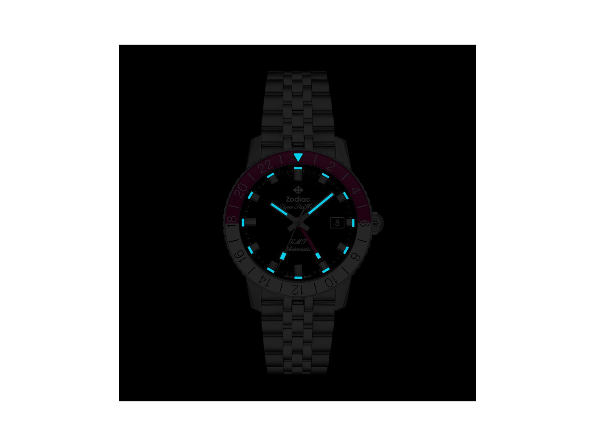 GMT Automatic Stainless Steel Watch, 37mm — Image 7