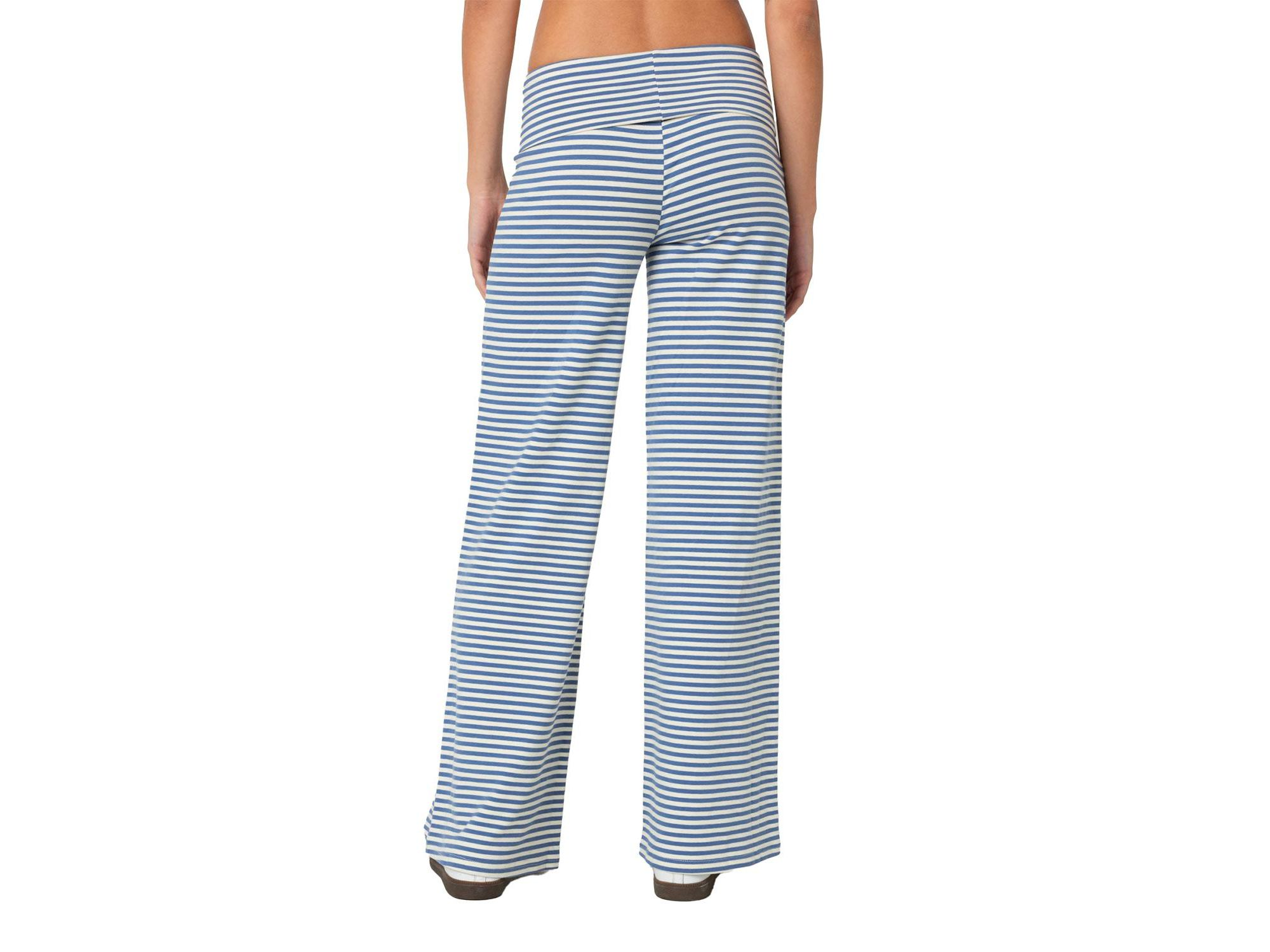 Lilah Striped Fold Over Pants — Image 3