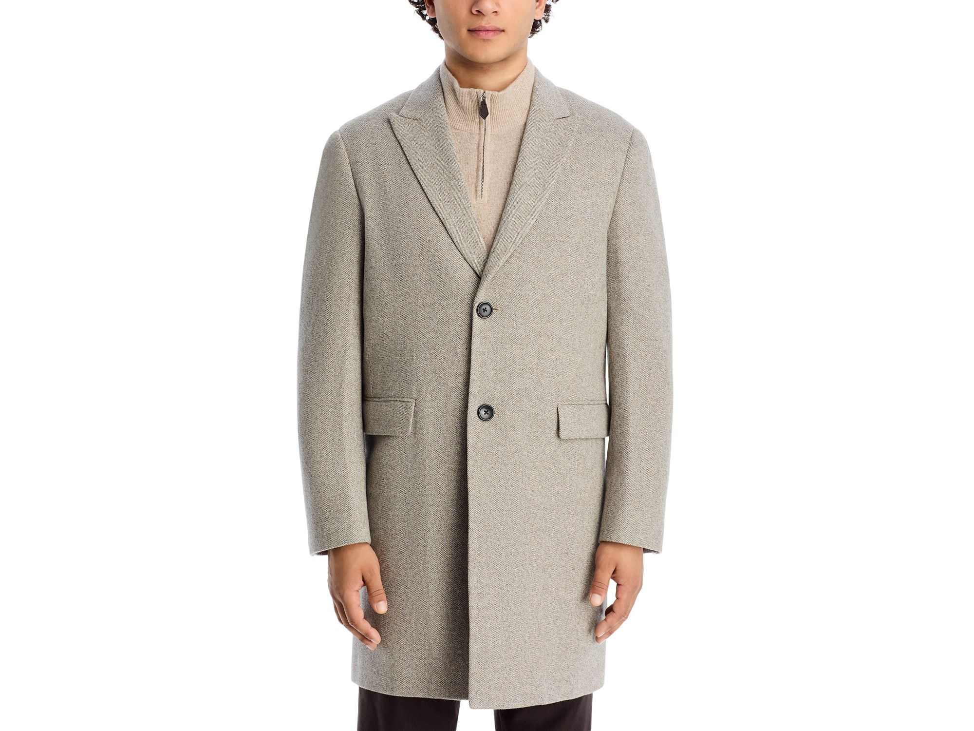 Sutton Wool & Cashmere Herringbone Top Coat — Image 5