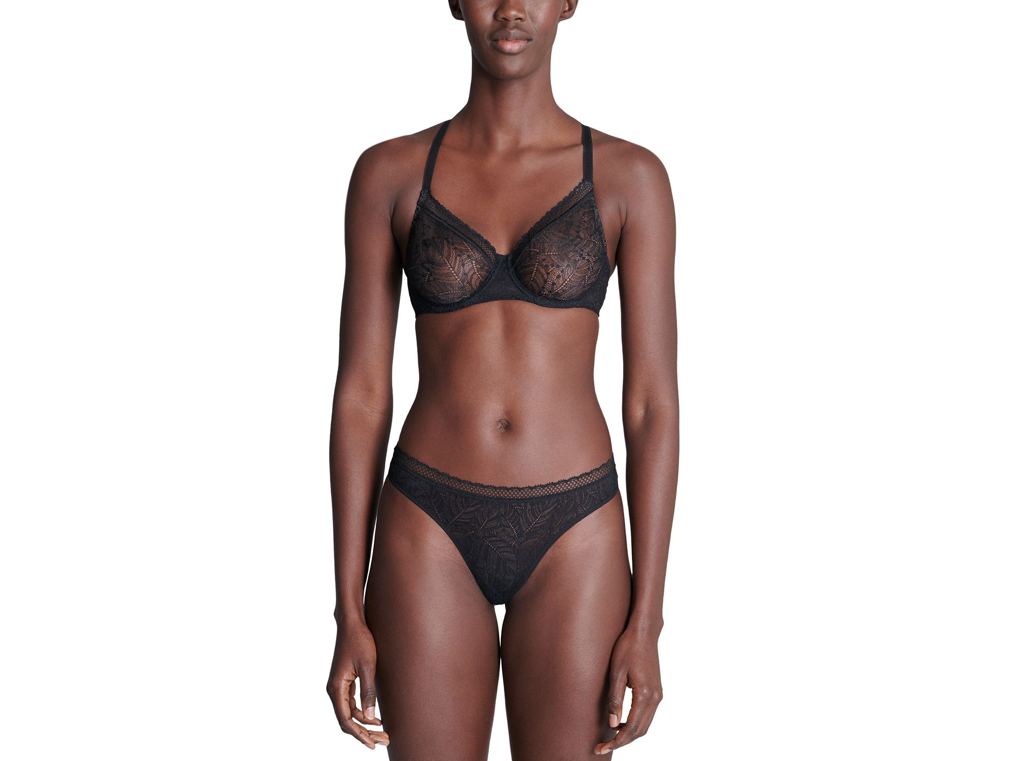 Comete Feather & Fan Lace Thong — Image 5