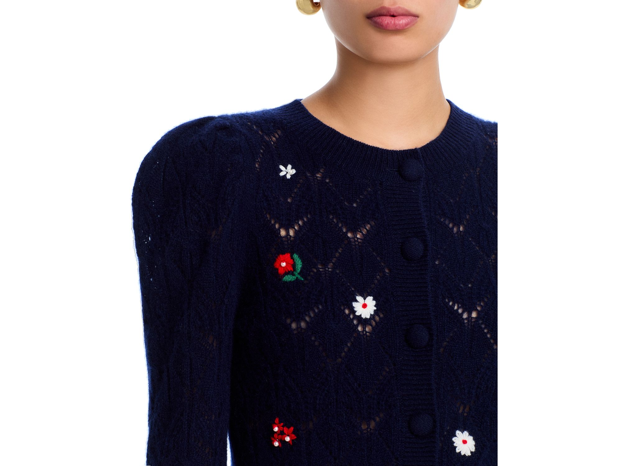 100% Cashmere Crewneck Cardigan Sweater - Exclusive — Image 5