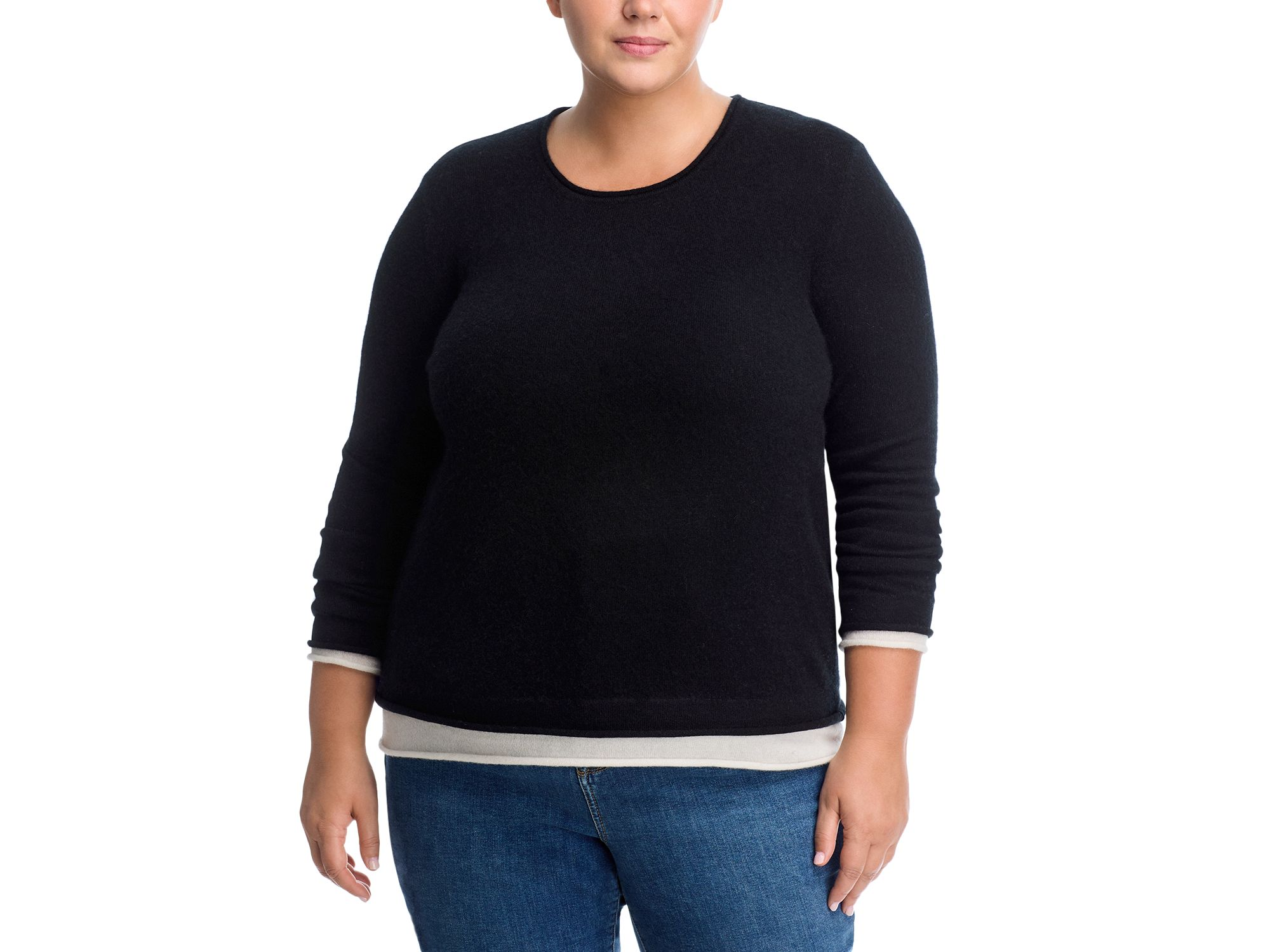 100% Cashmere Double Layer Crewneck Sweater - Exclusive — Image 4