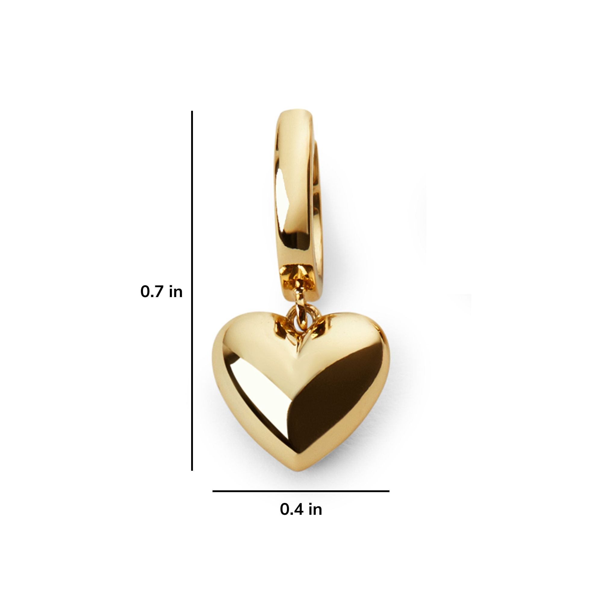 Jessica Puffed Heart Hoops — Image 6