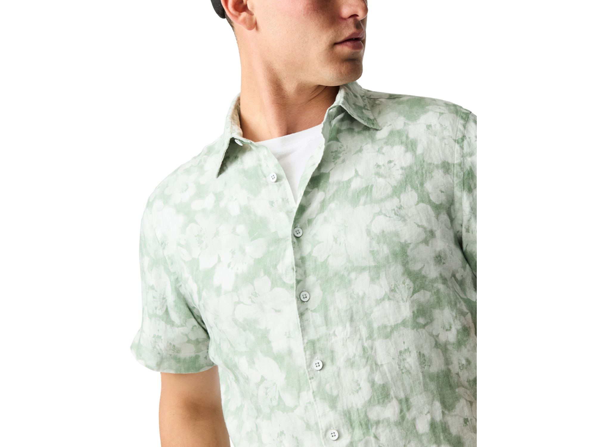 Springflat Slim Fit Short Sleeve Linen Shirt — Image 4