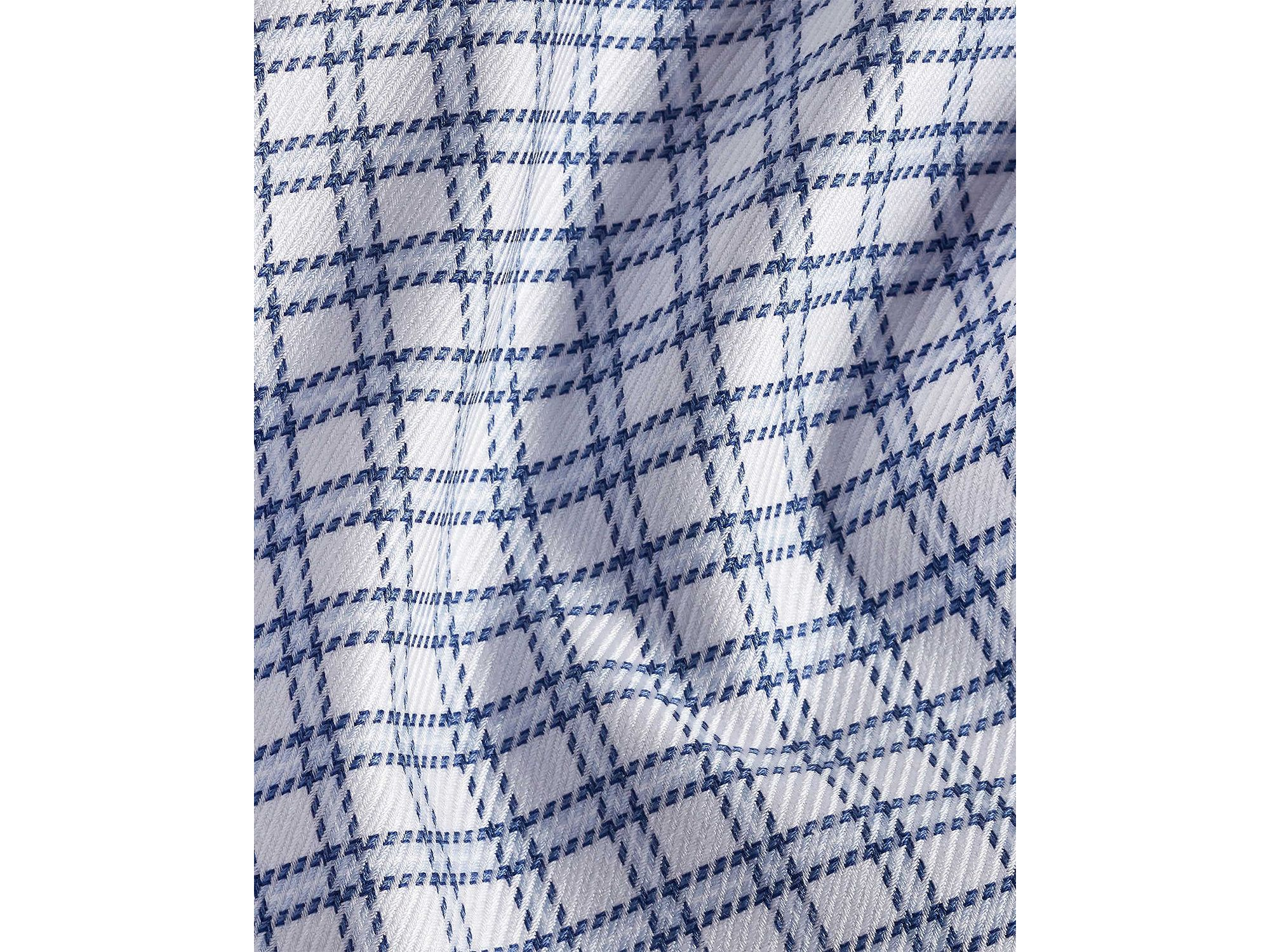 Trim Fit Twill Windowpane Check Dress Shirt — Image 3