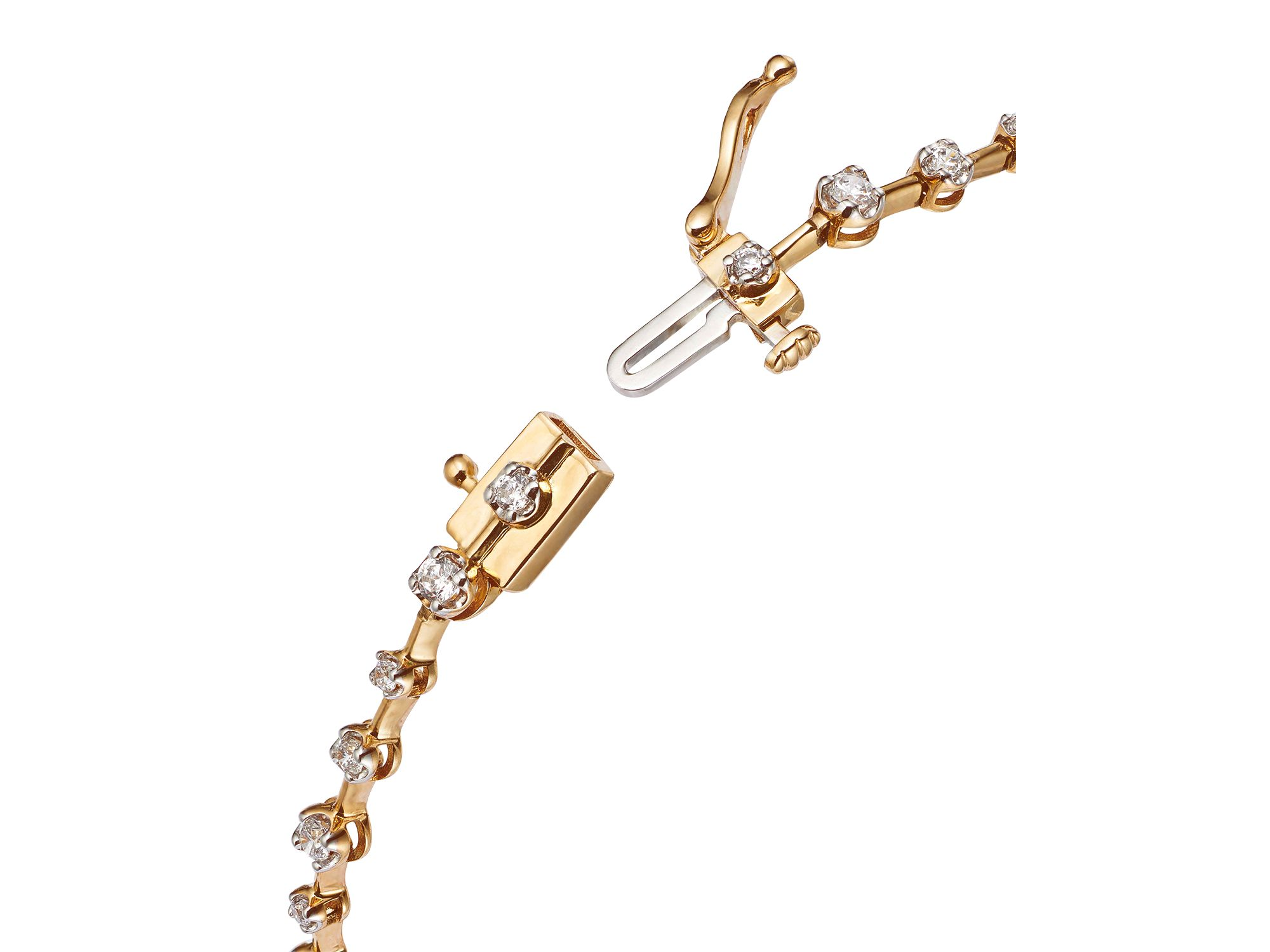 Diamond Bracelet in 14K Yellow Gold, 1.0 tcw — Image 3