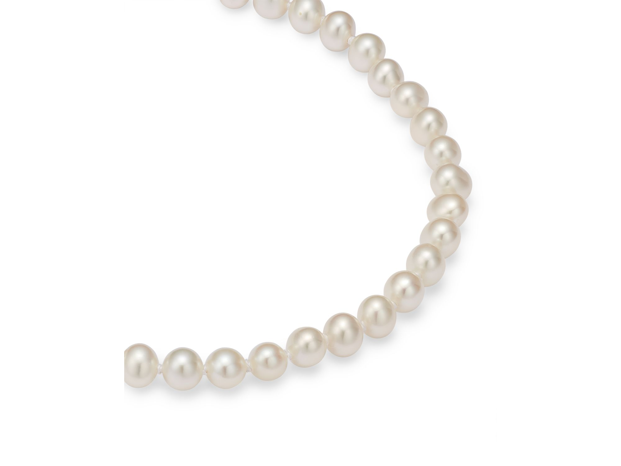 Cultured Freshwater Pearl Bracelet in 14K White Gold — Image 4