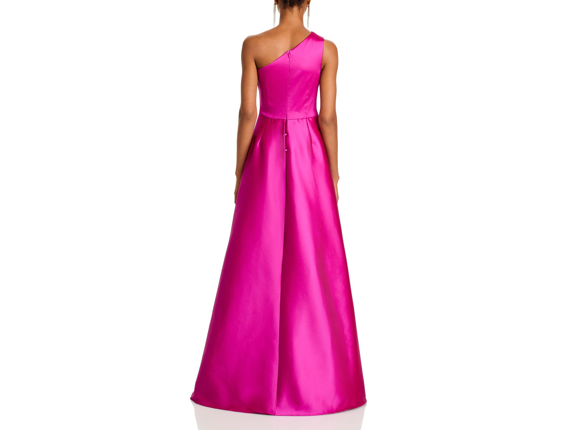 Crepe One Shoulder Gown — Image 4