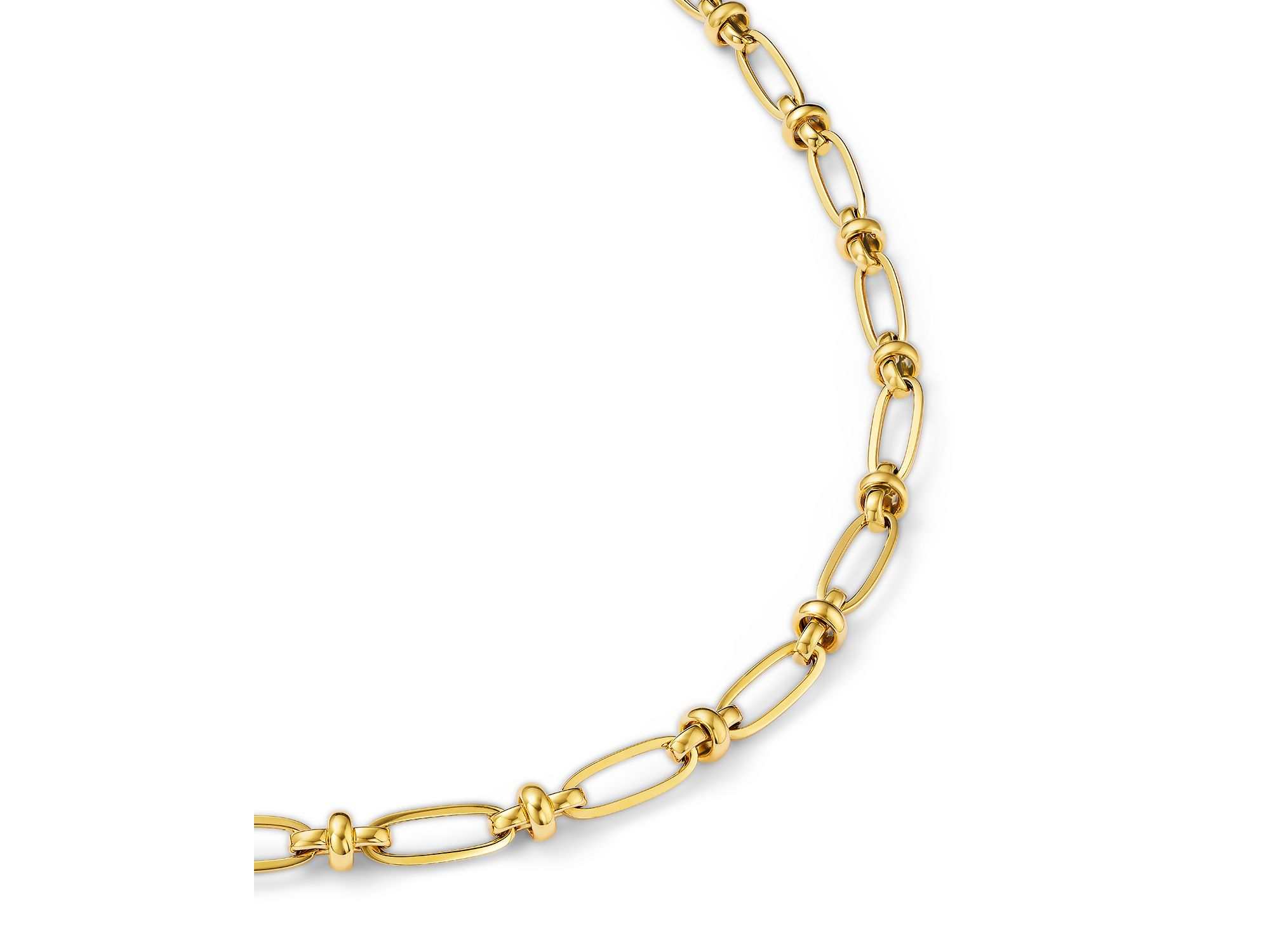 Paperclip Link Chain Necklace in 14K Yellow Gold, 18" — Image 3