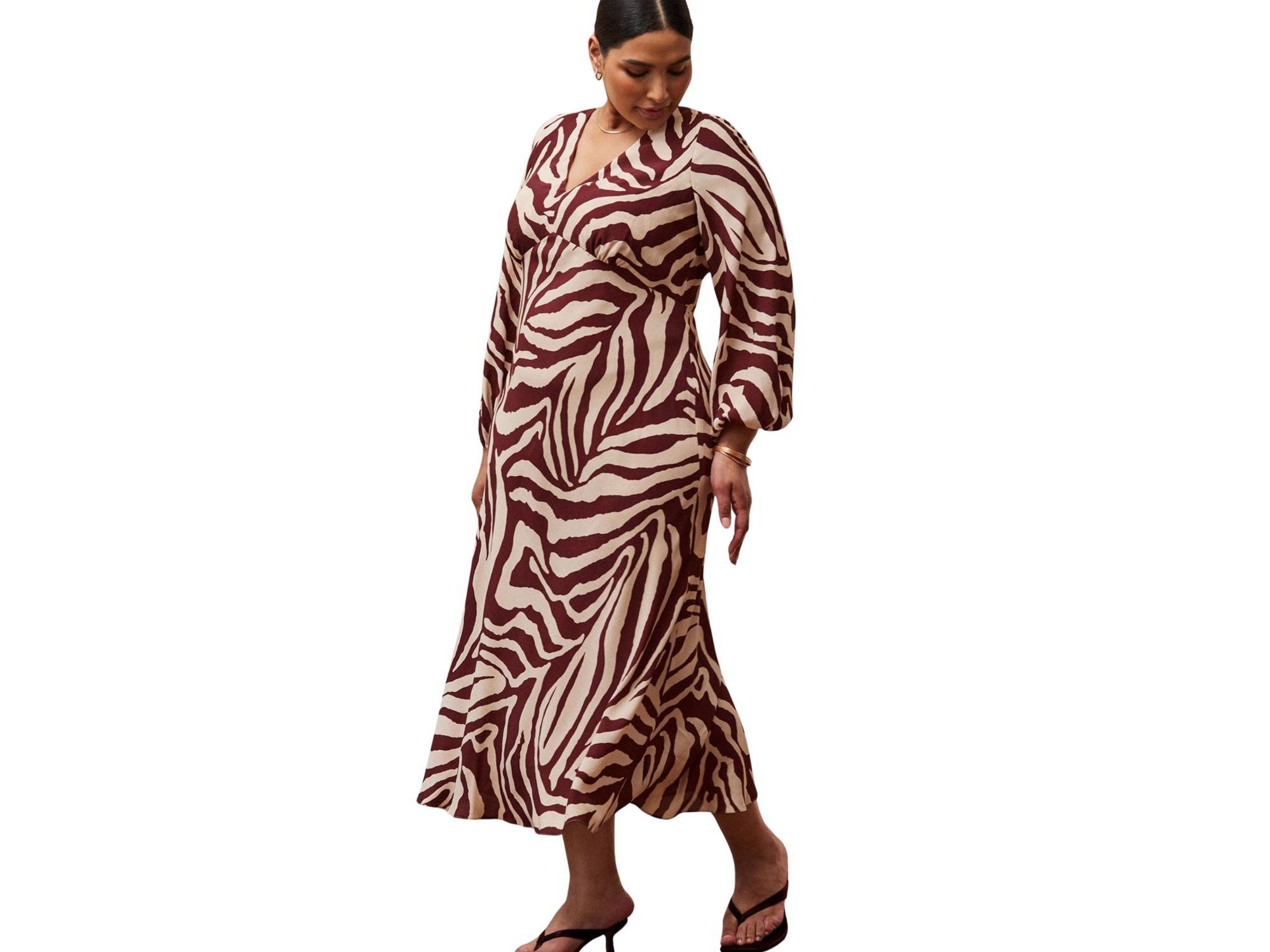 Animal Stripe Long Sleeve Dress — Image 3