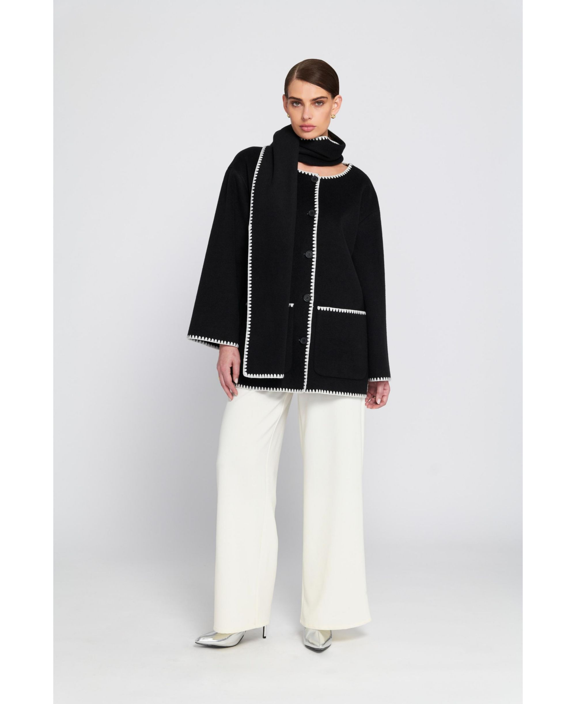Detachable Scarf Coat — Image 3