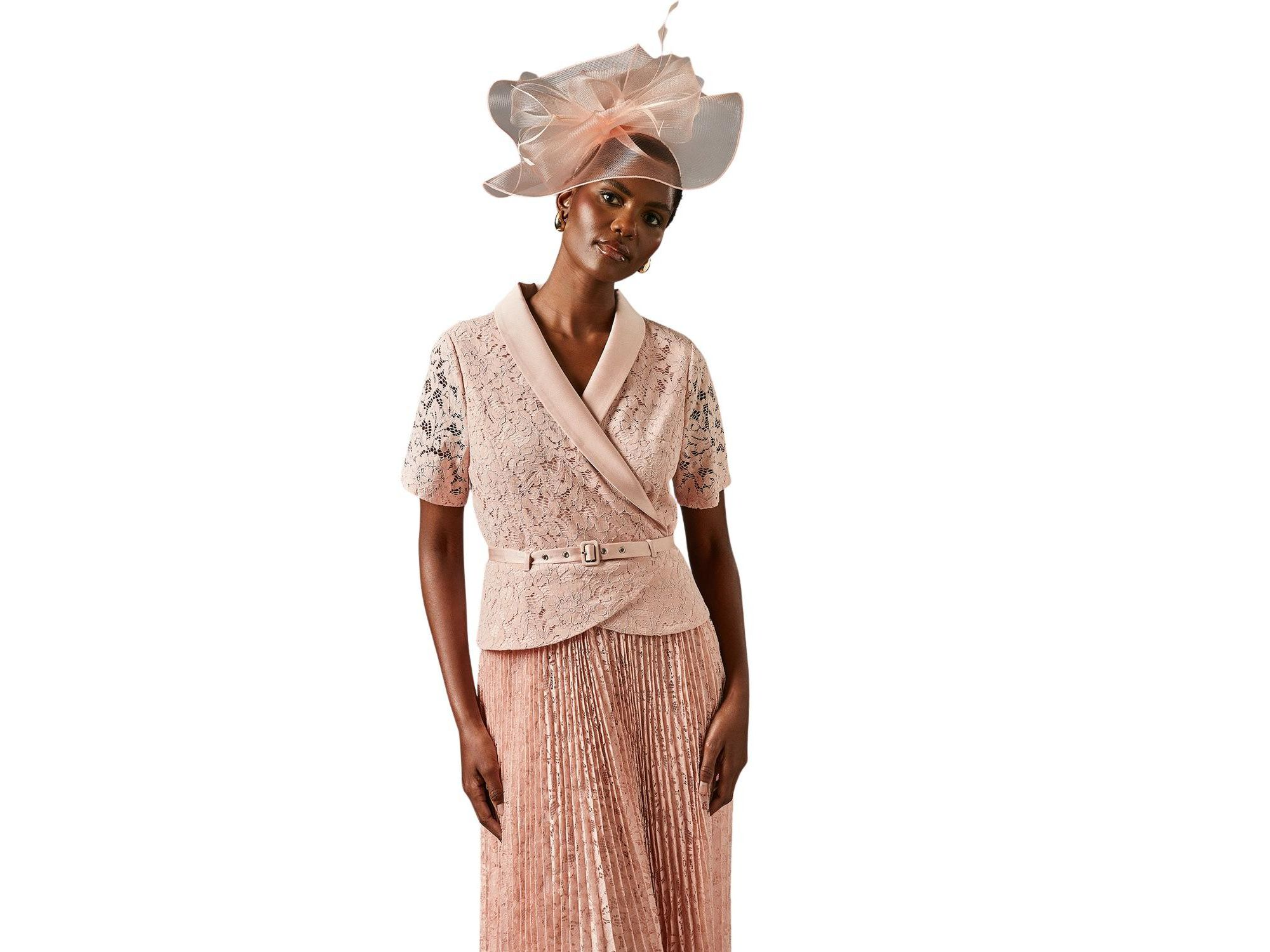 Lace 2-In-1 Jacket Pleated Midi Dress — Image 3