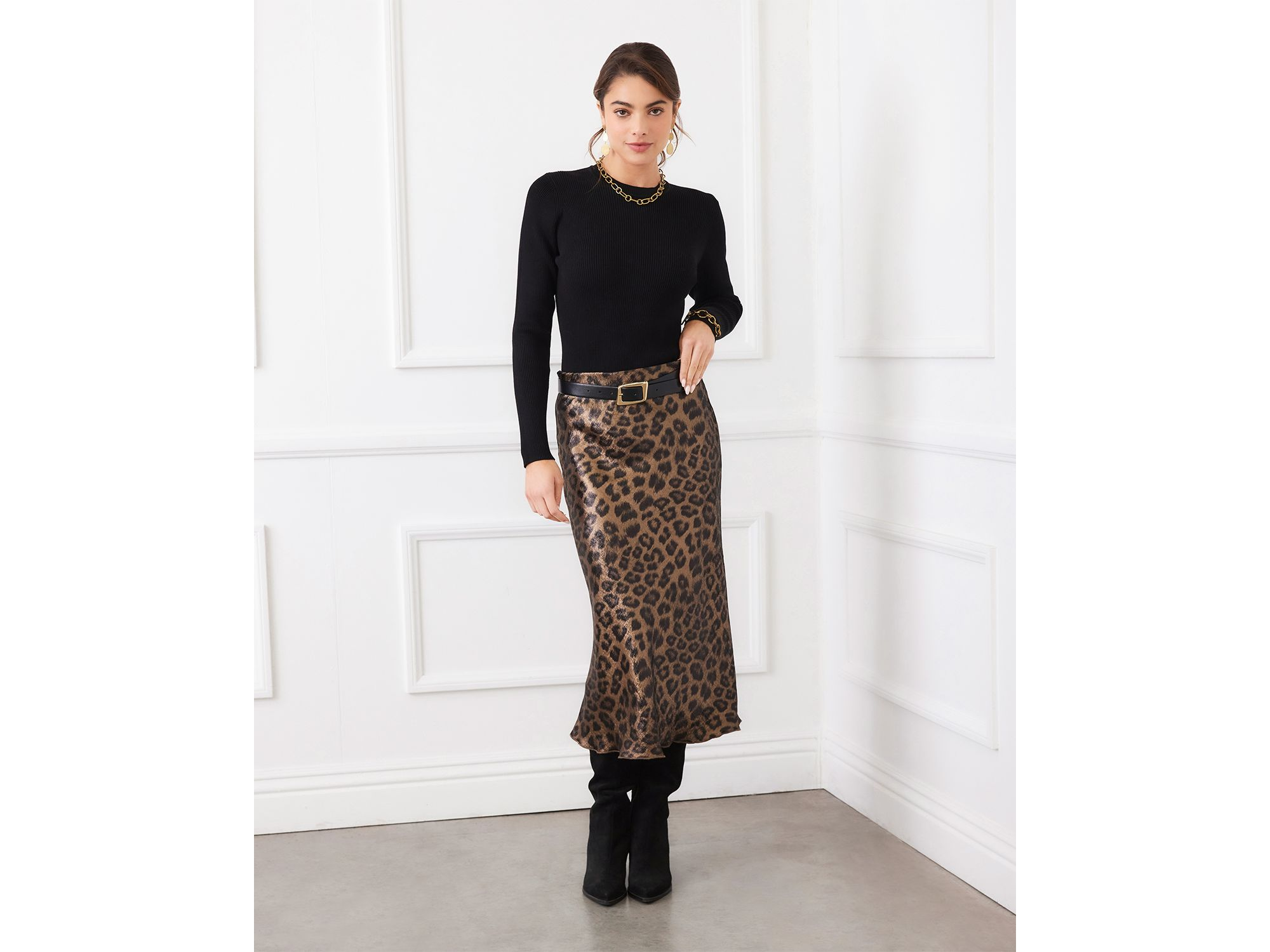 Bias Cut Midi Skirt — Image 3