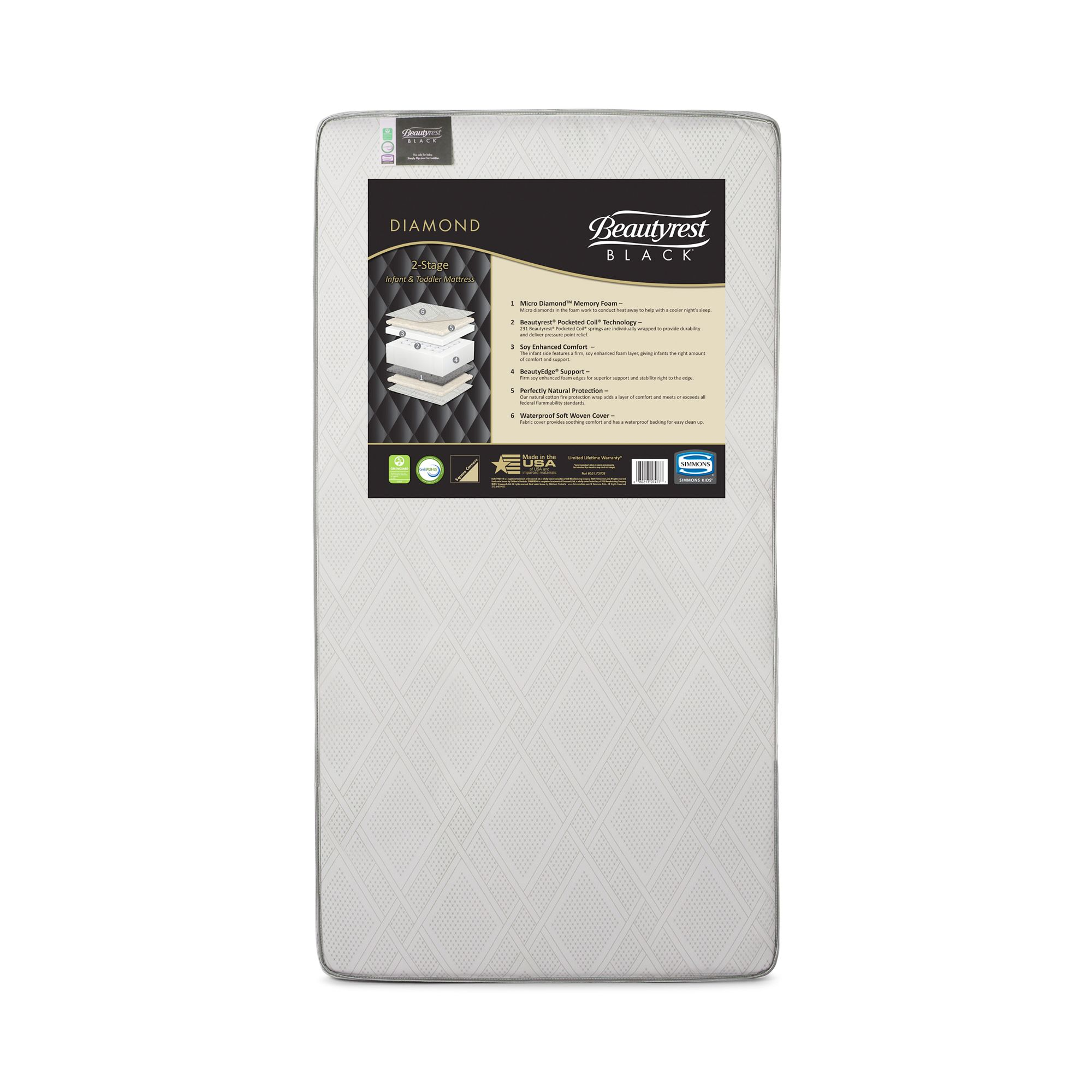 Diamond Memory Foam Crib & Toddler Mattress Only — Image 3