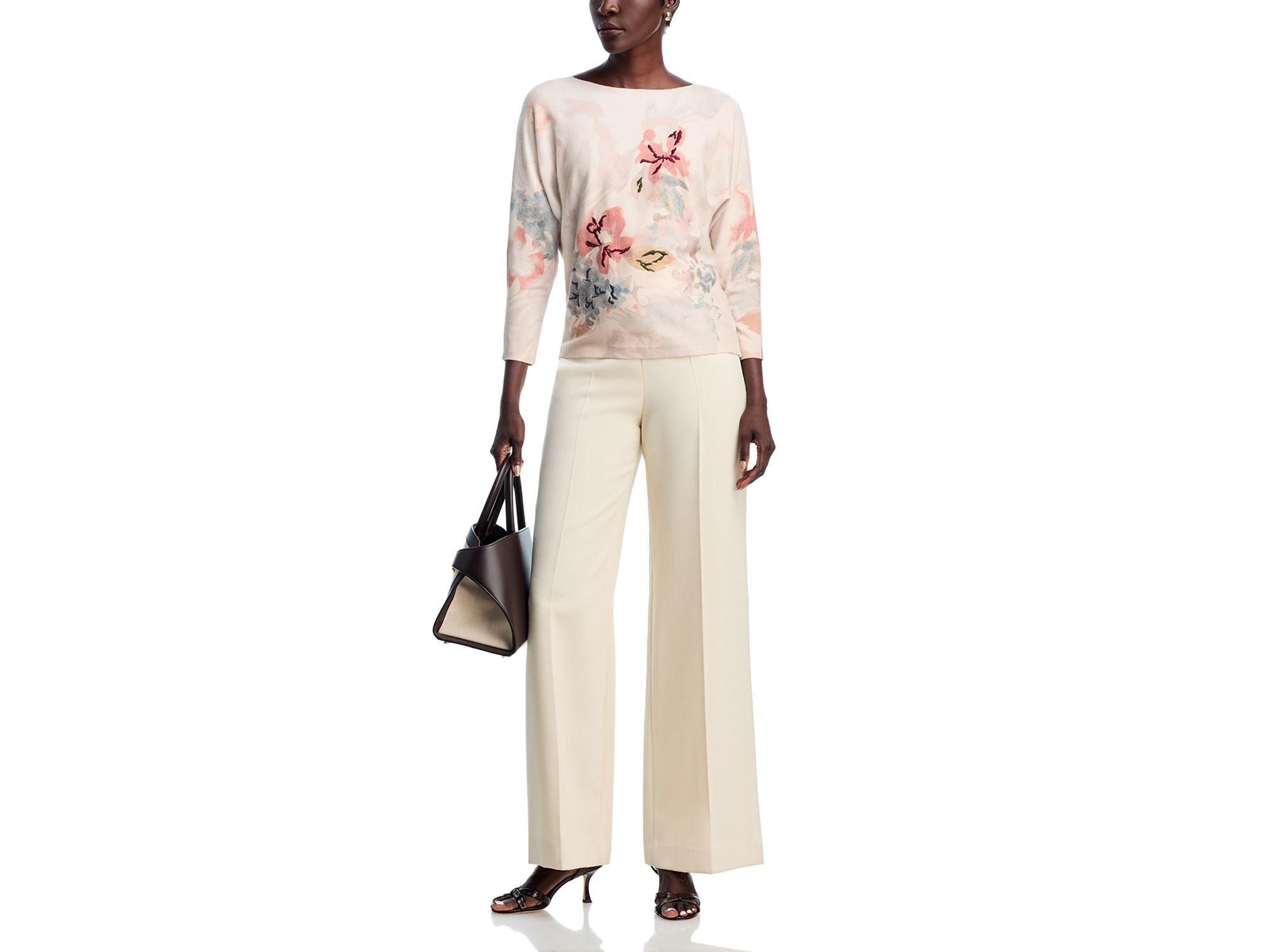 Floral Embroidered Dolman Sleeve Sweater — Image 4