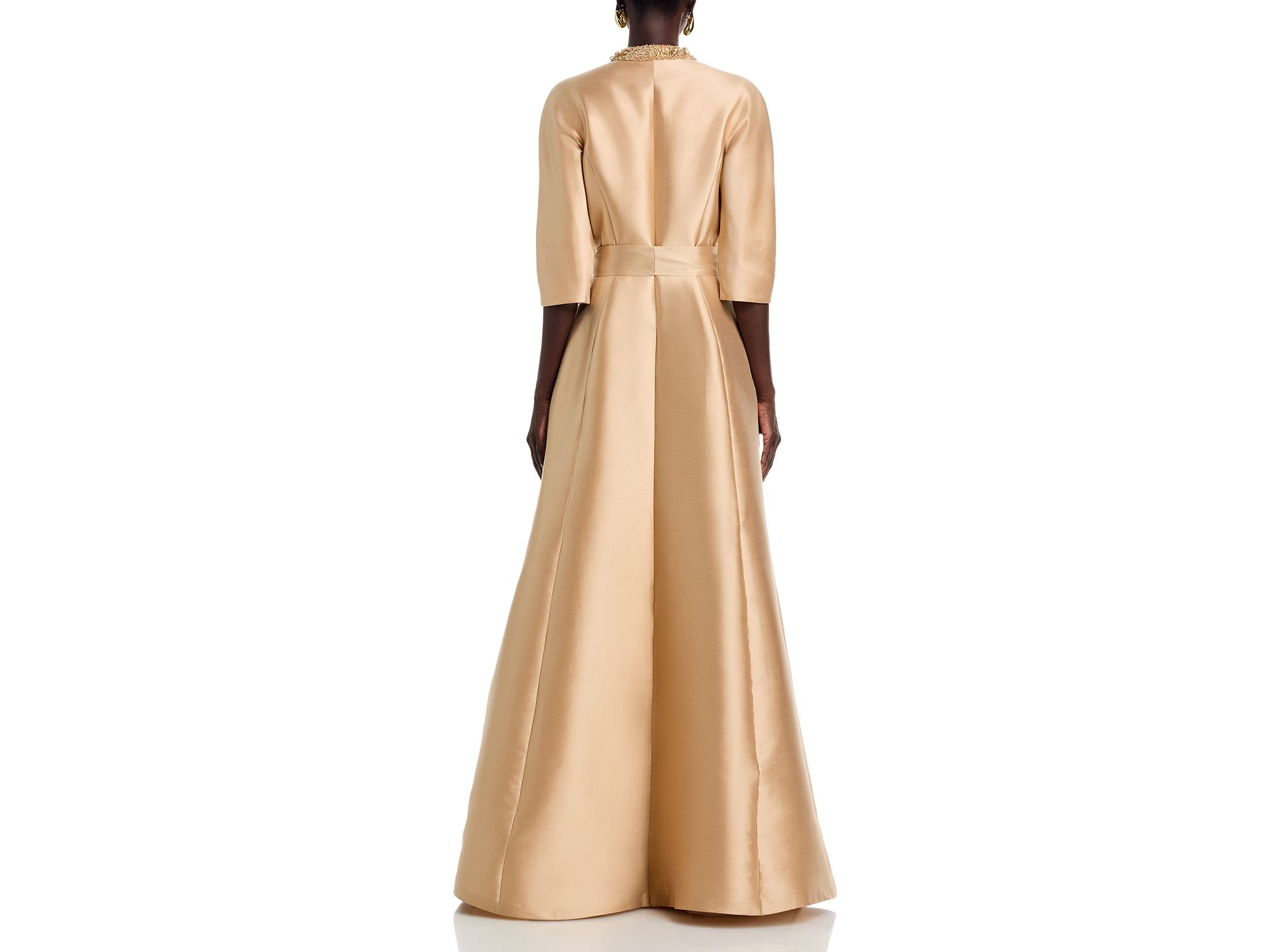 Mikado Bead Collar Gown — Image 4