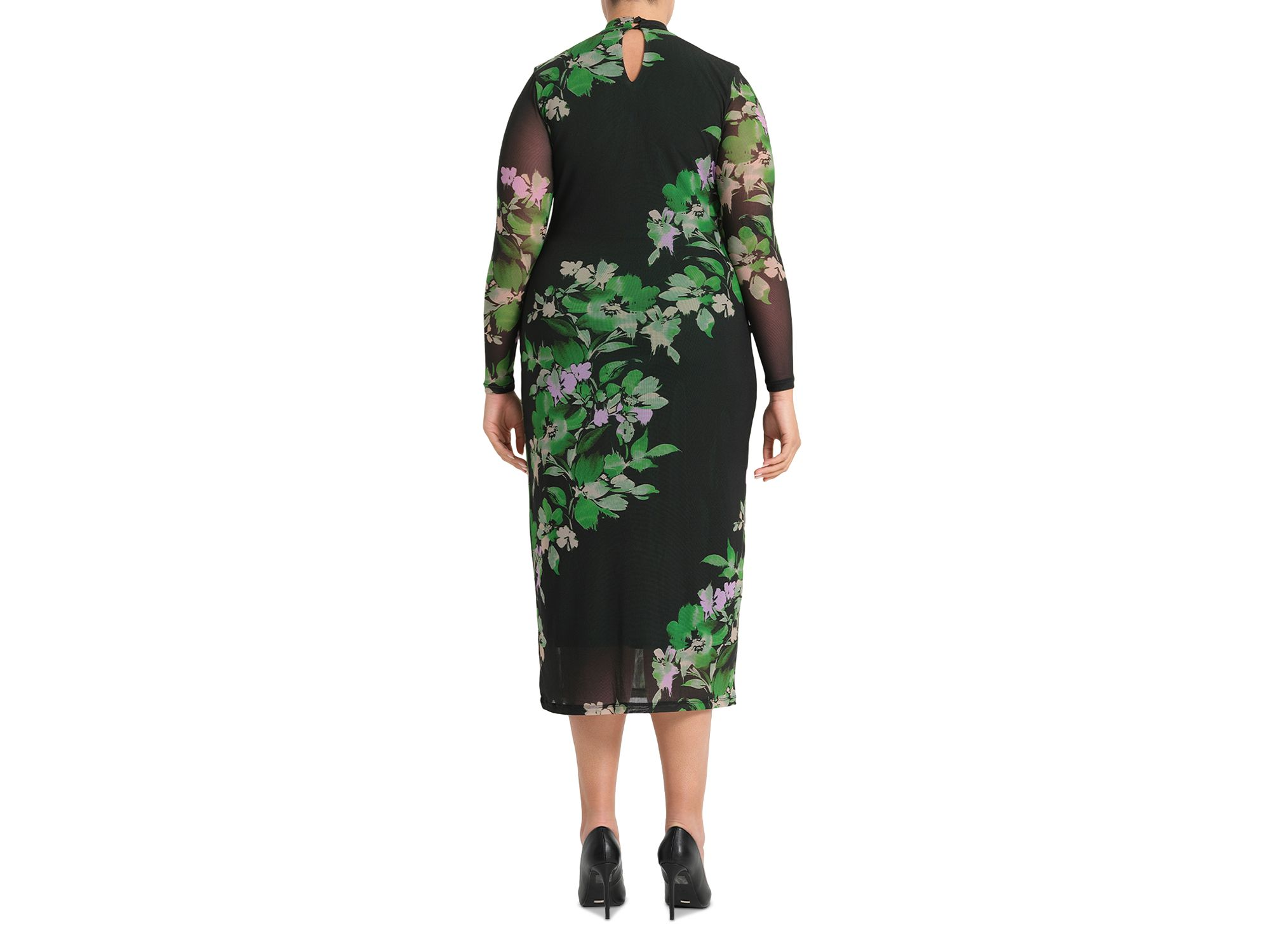 Fiora Long Sleeve Mesh Dress — Image 3