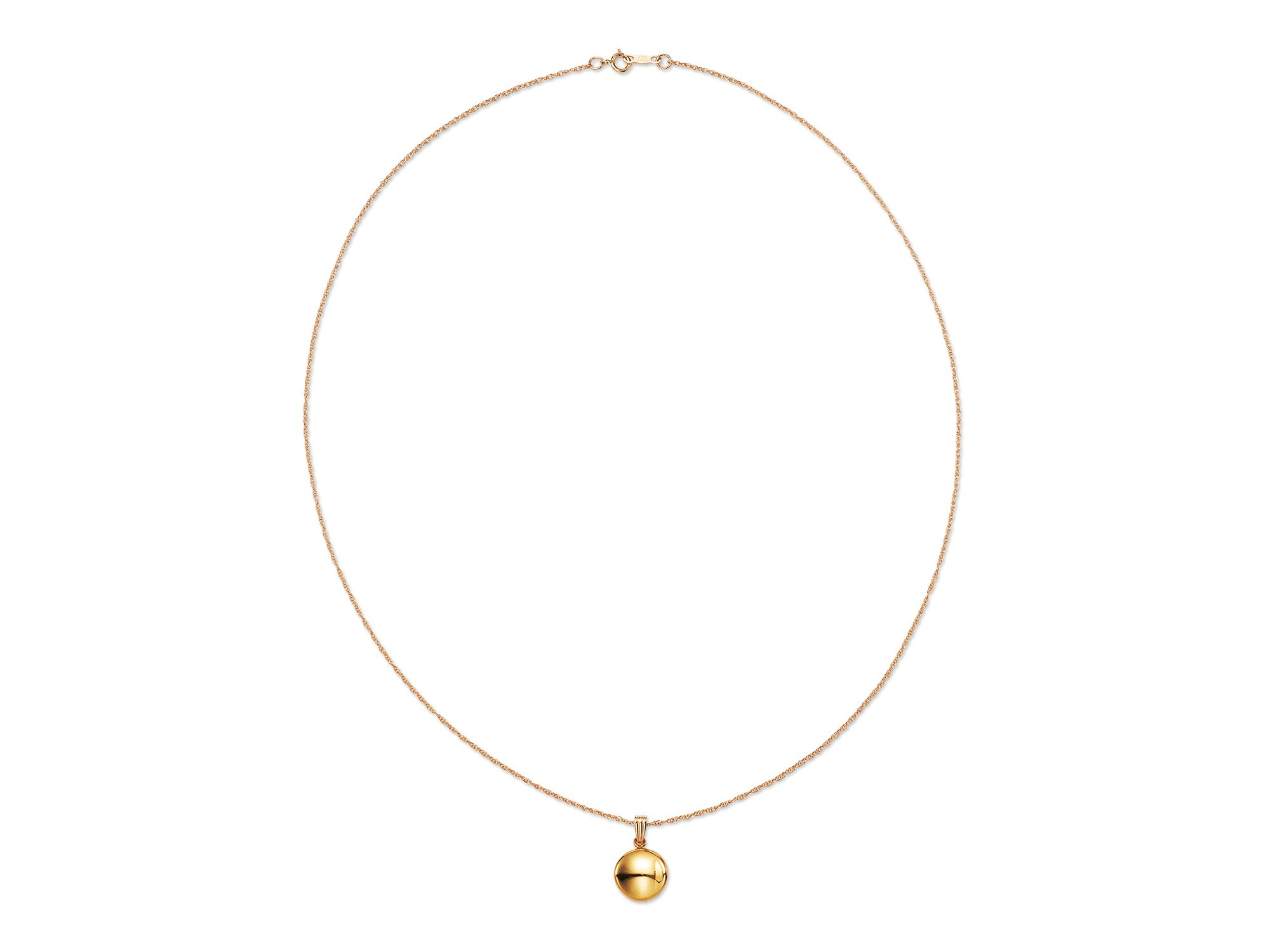 Disc Pendant Necklace in 14K Yellow Gold, 18" — Image 6
